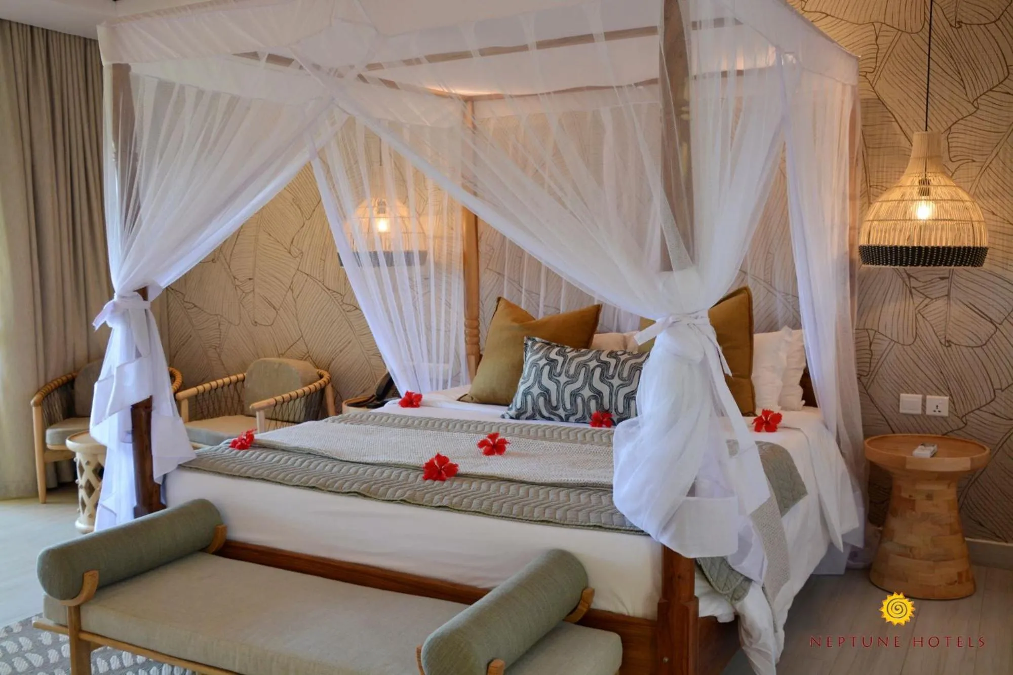 Bedroom, Bed in Neptune Pwani Beach Resort & Spa Zanzibar - All Inclusive
