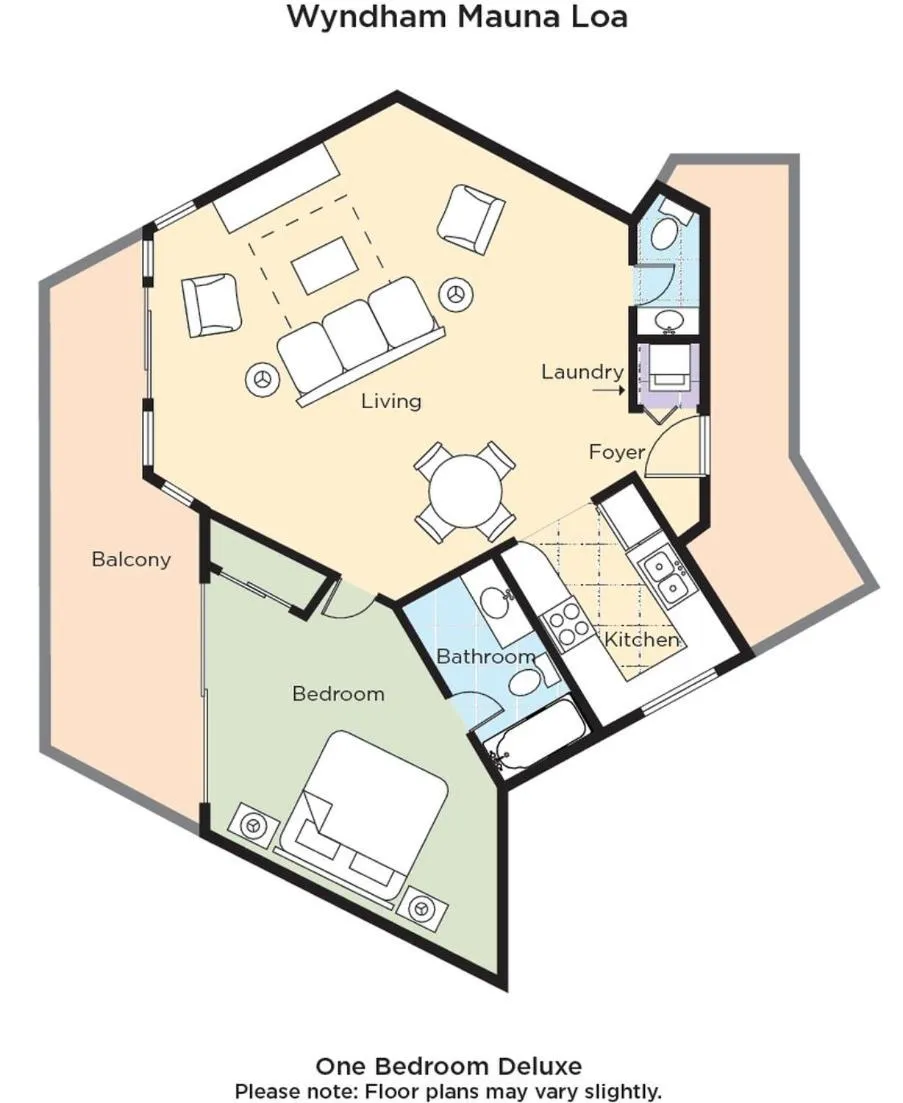 Photo of the whole room in Wyndham Mauna Loa Village