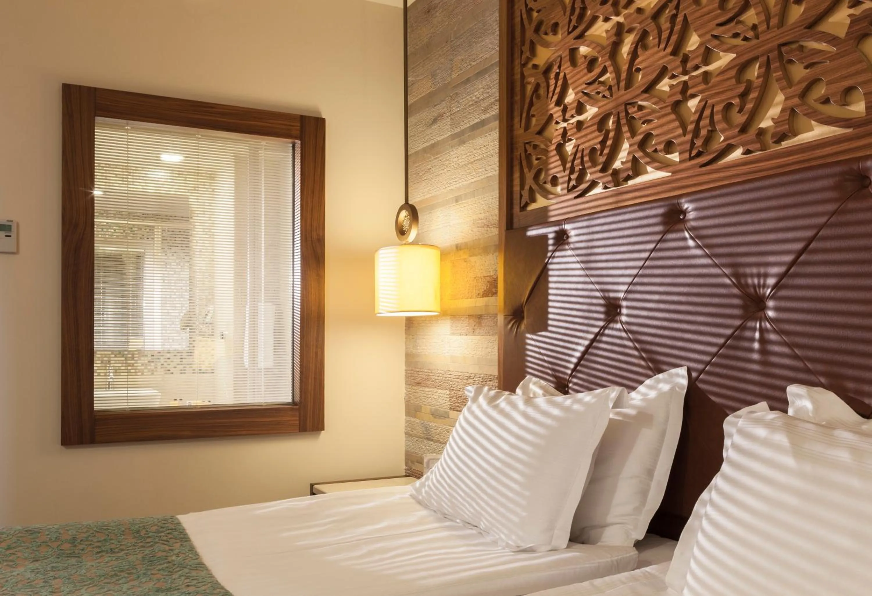 Decorative detail, Bed in Melas Lara Hotel