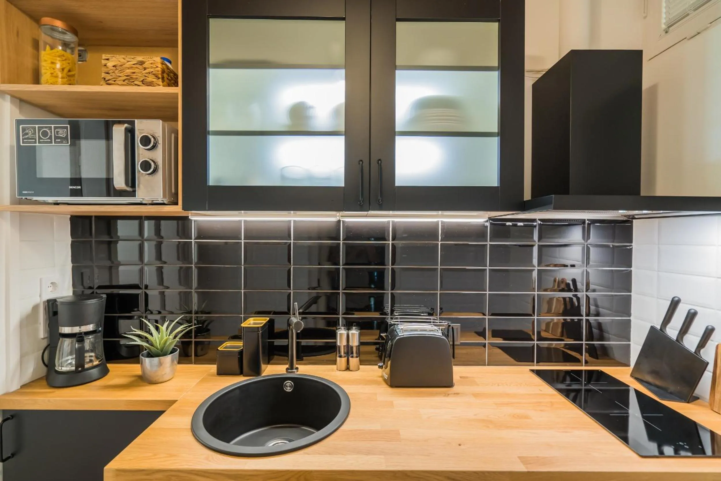 kitchen in Villa Mária Vendégház