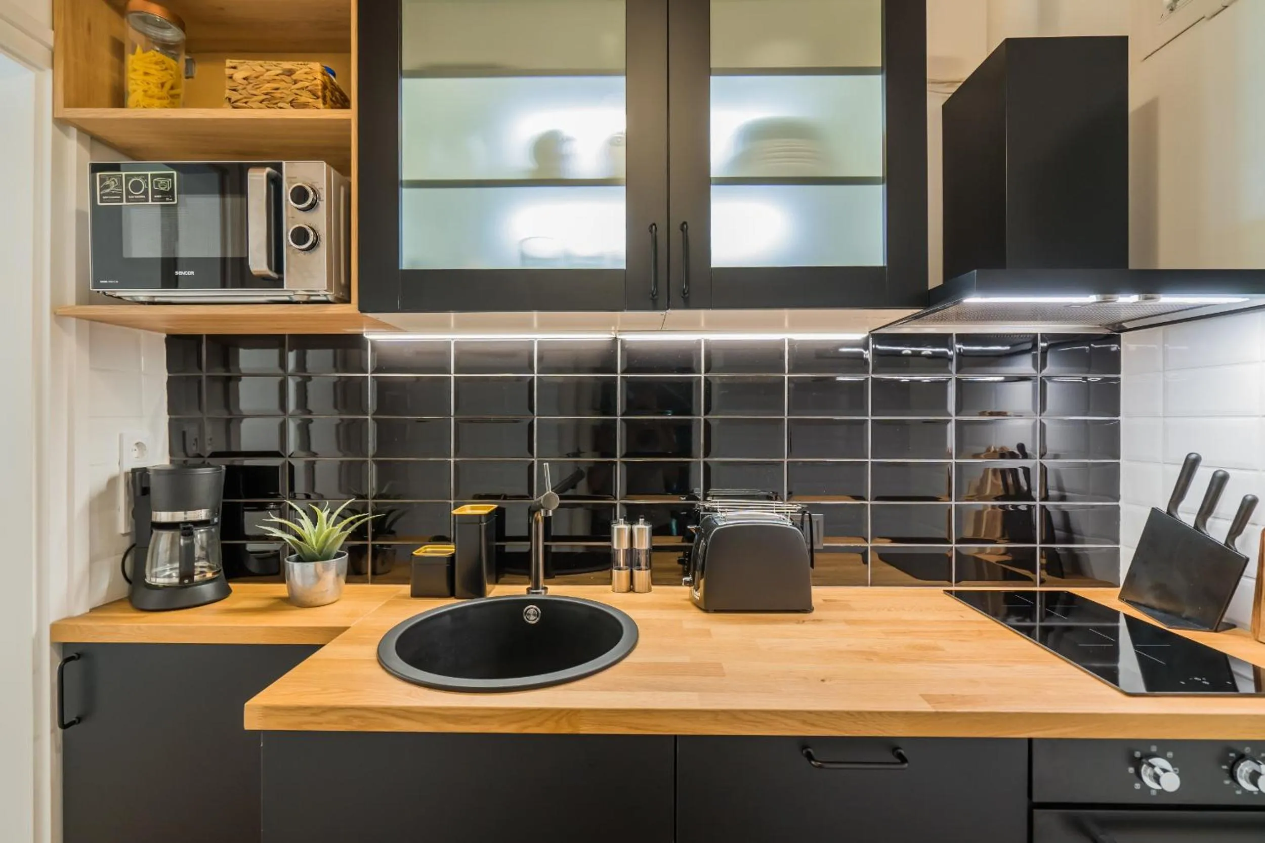 kitchen in Villa Mária Vendégház
