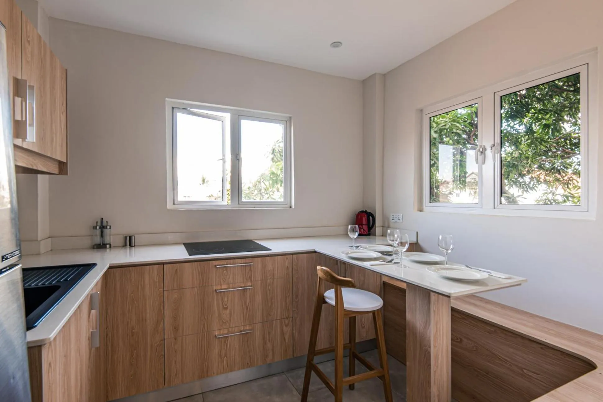 Kitchen or kitchenette in Seastar Hotel