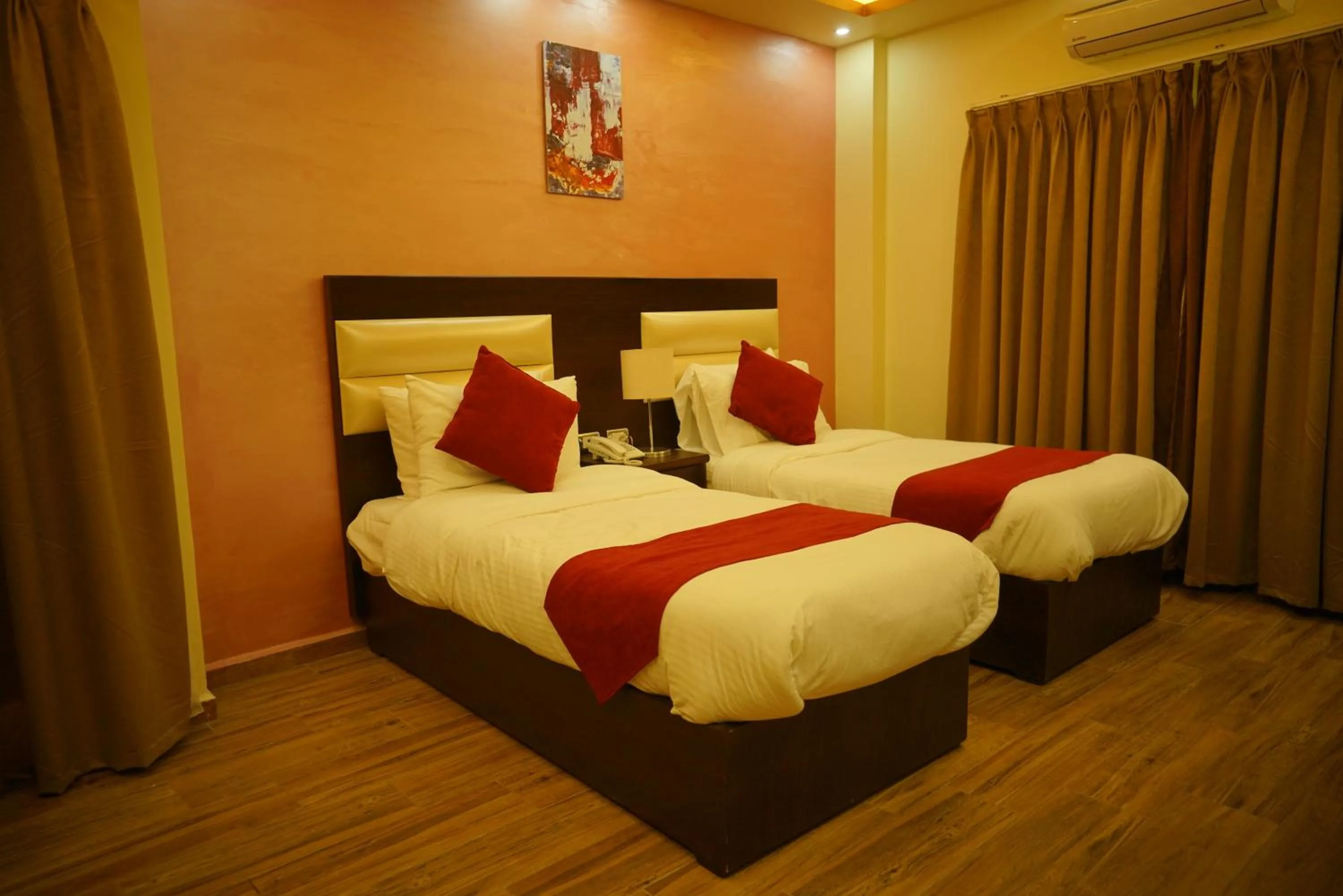 Bed in Petra Sofsaf Hotel