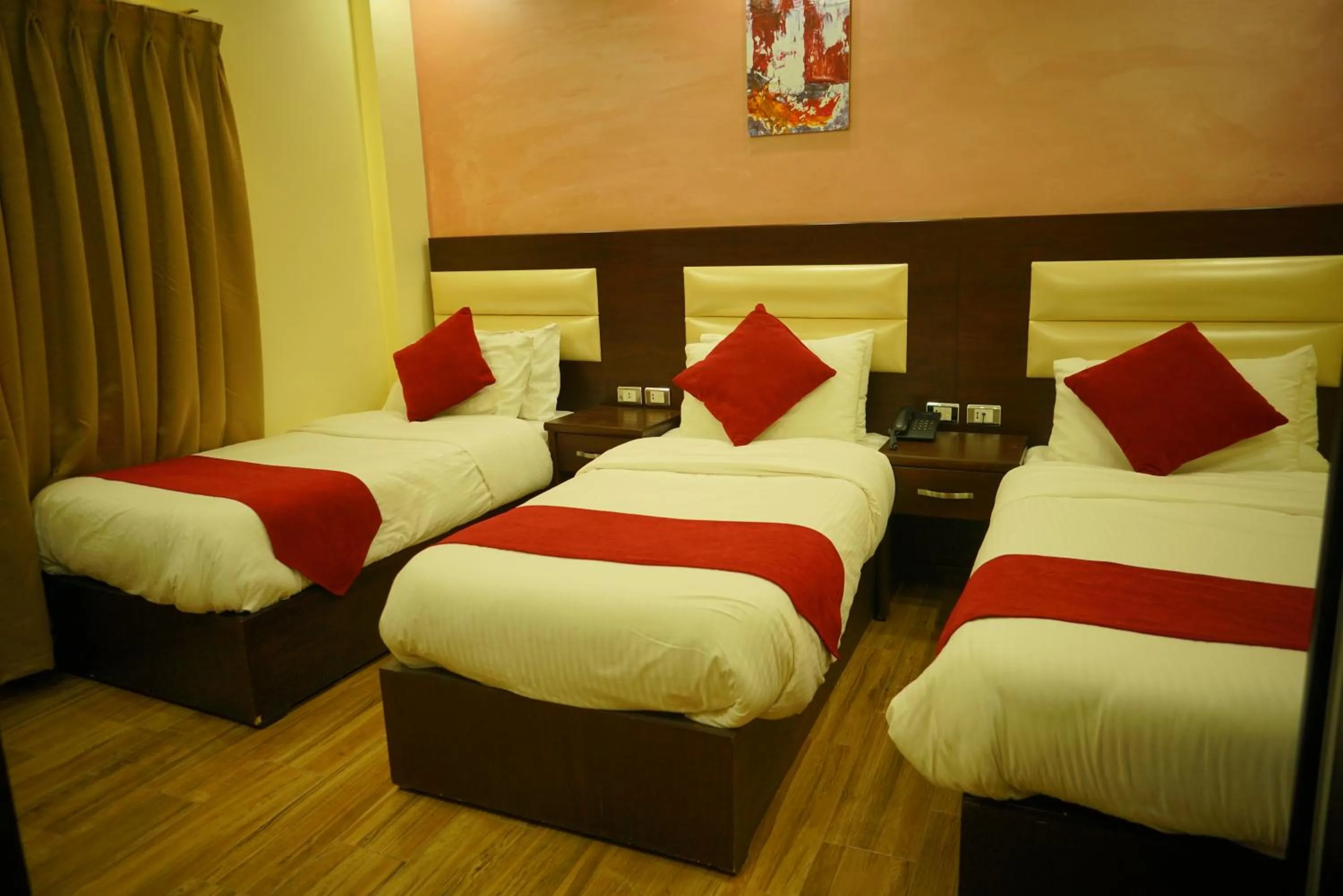 Bed in Petra Sofsaf Hotel