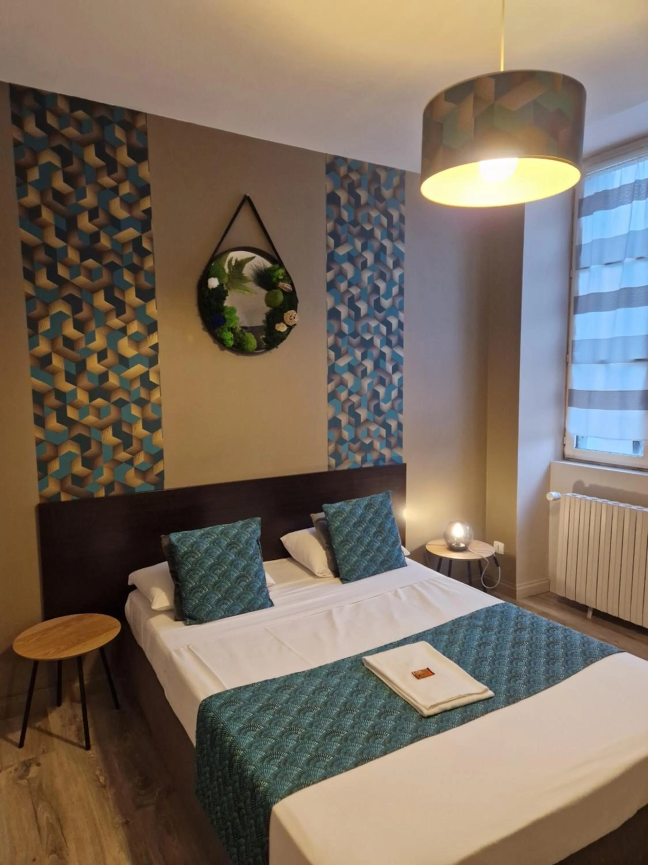 Bedroom, Bed in Hotel Saint François Précigné Soirée étape sur demande Proche Sablé-sur-Sarthe