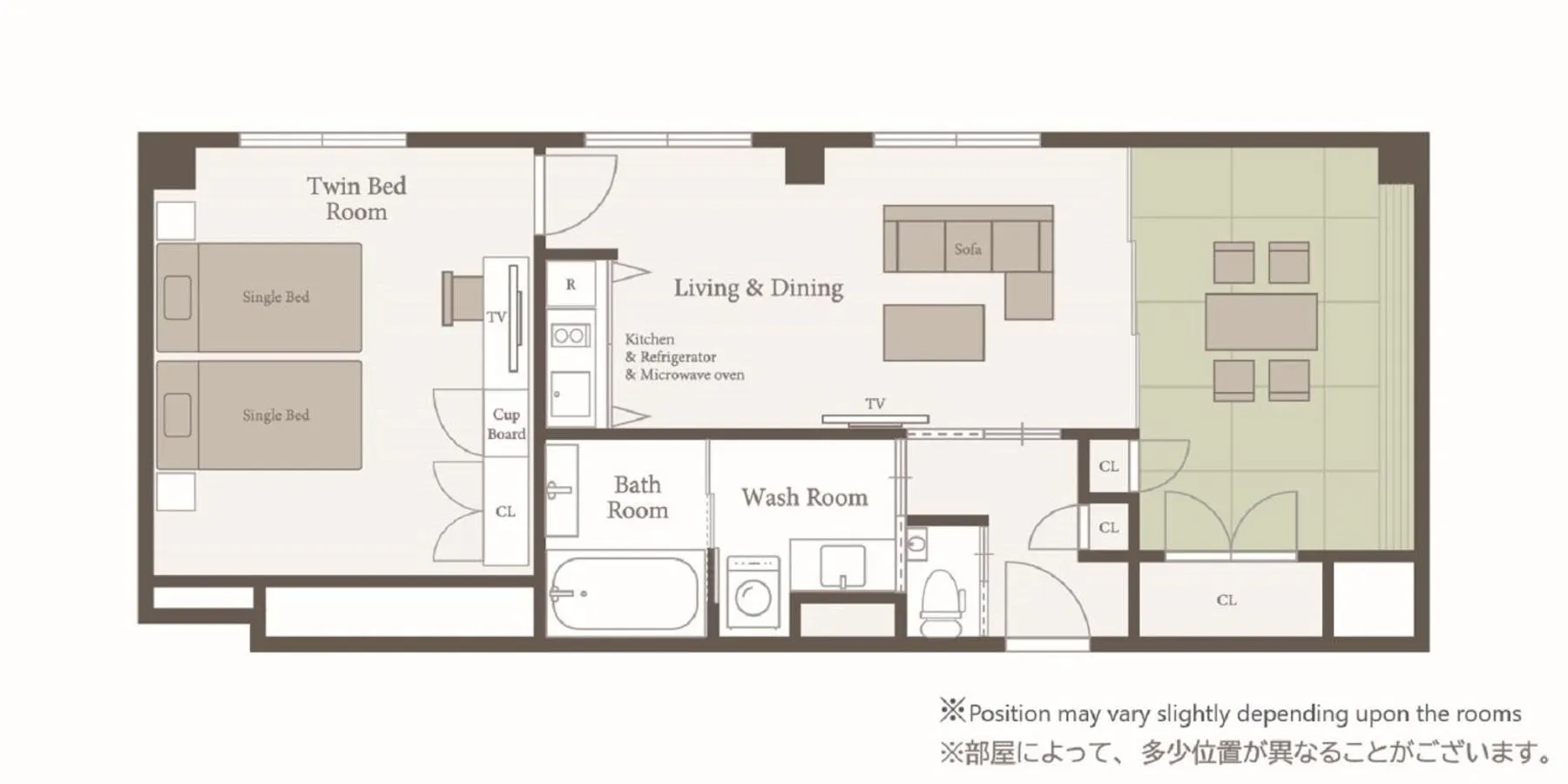 Floor plan in LUXCARE HOTEL