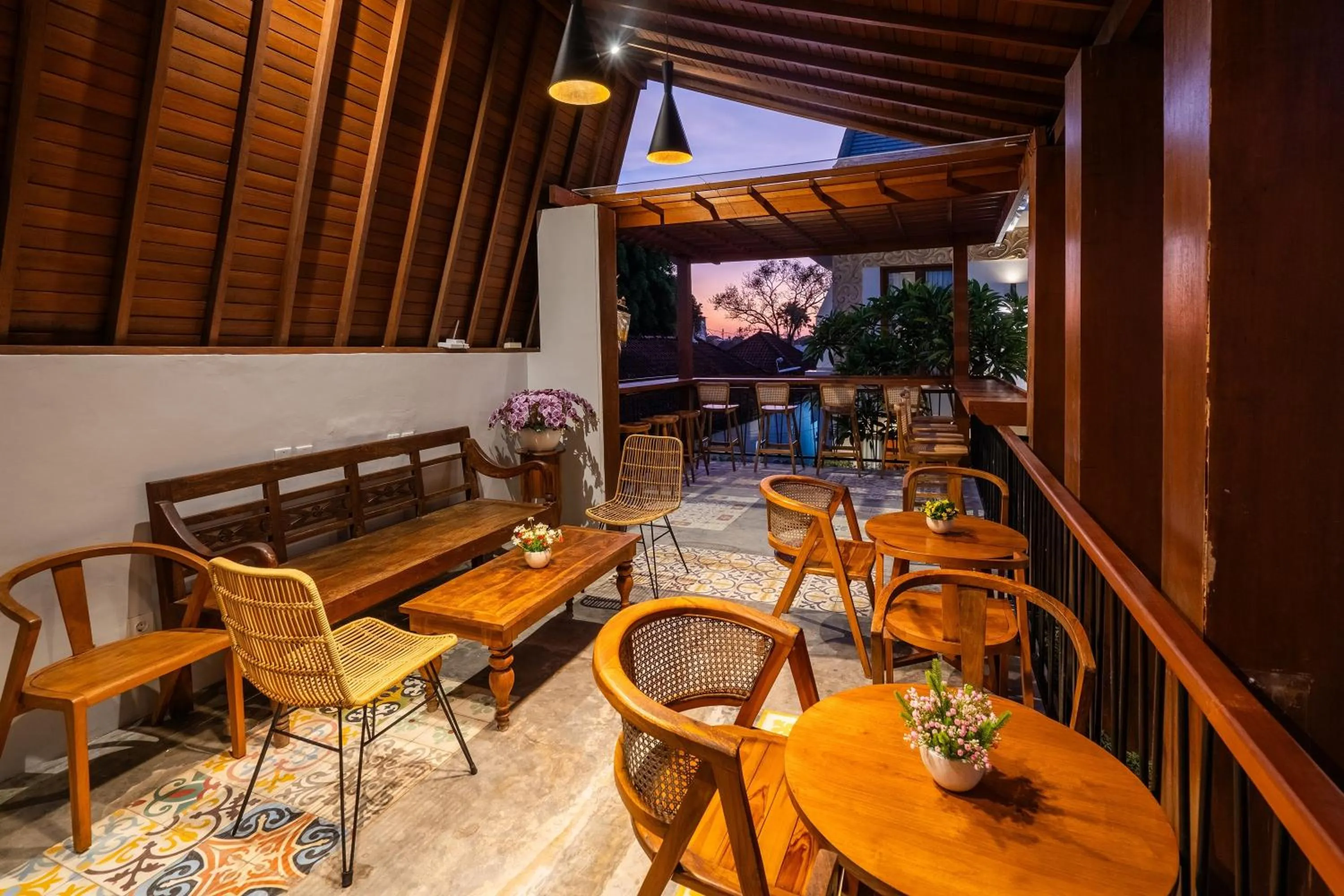 Seating area in Mahesa Suites Seminyak