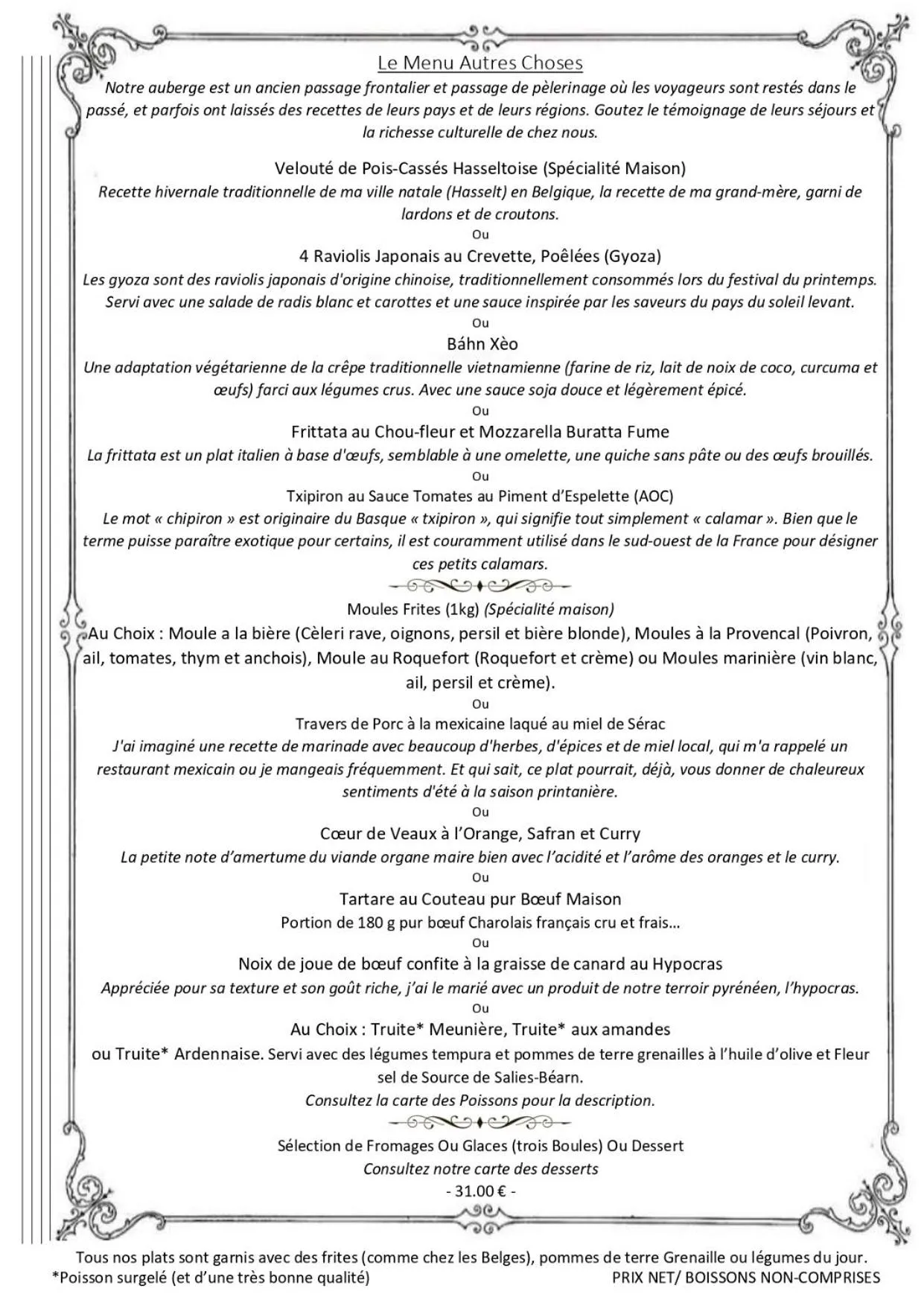 Dining area in Auberge Des Deux Rivières