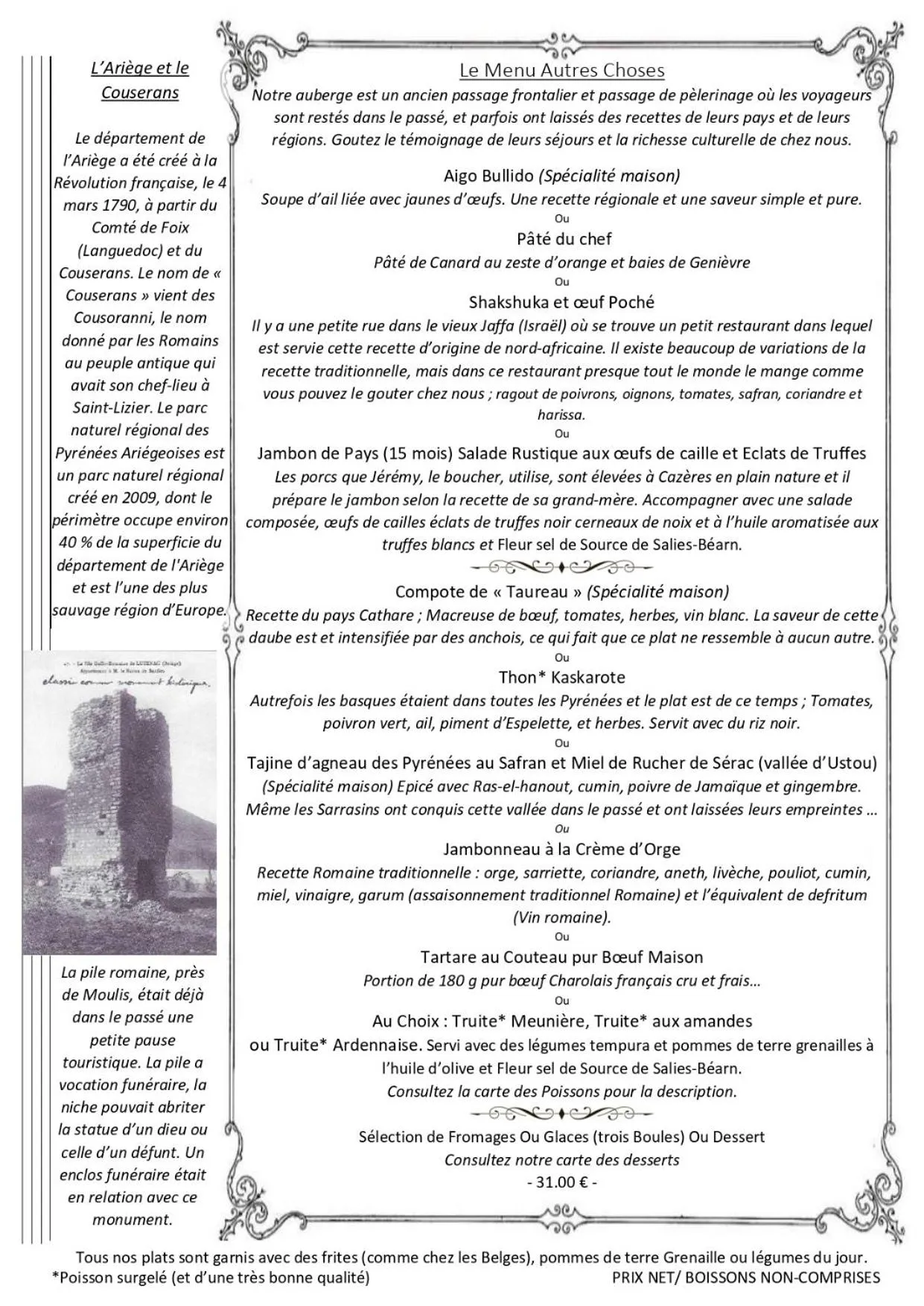 Dining area in Auberge des Deux Rivières