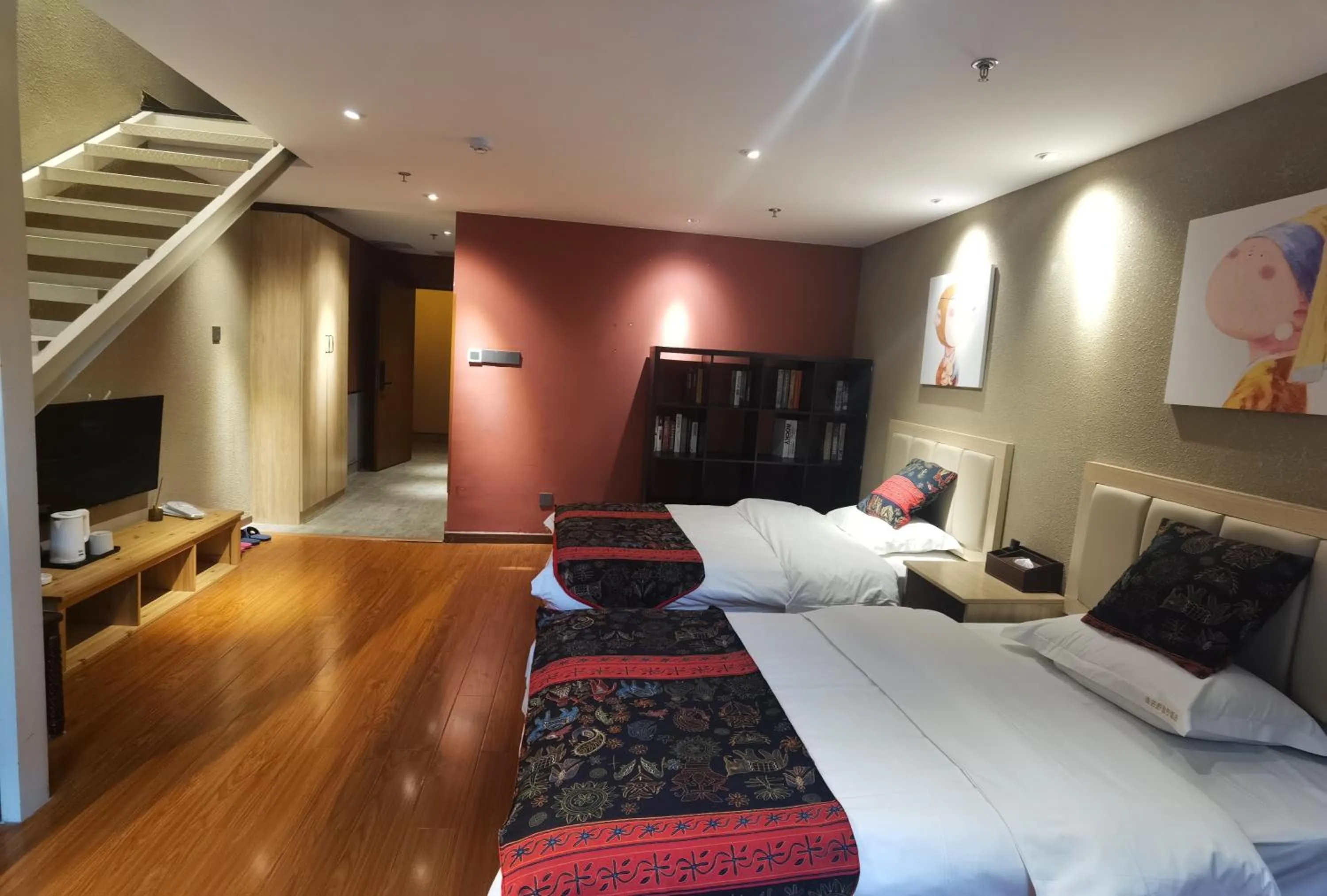 Bed in Zou Qu Ye Travel Hotel