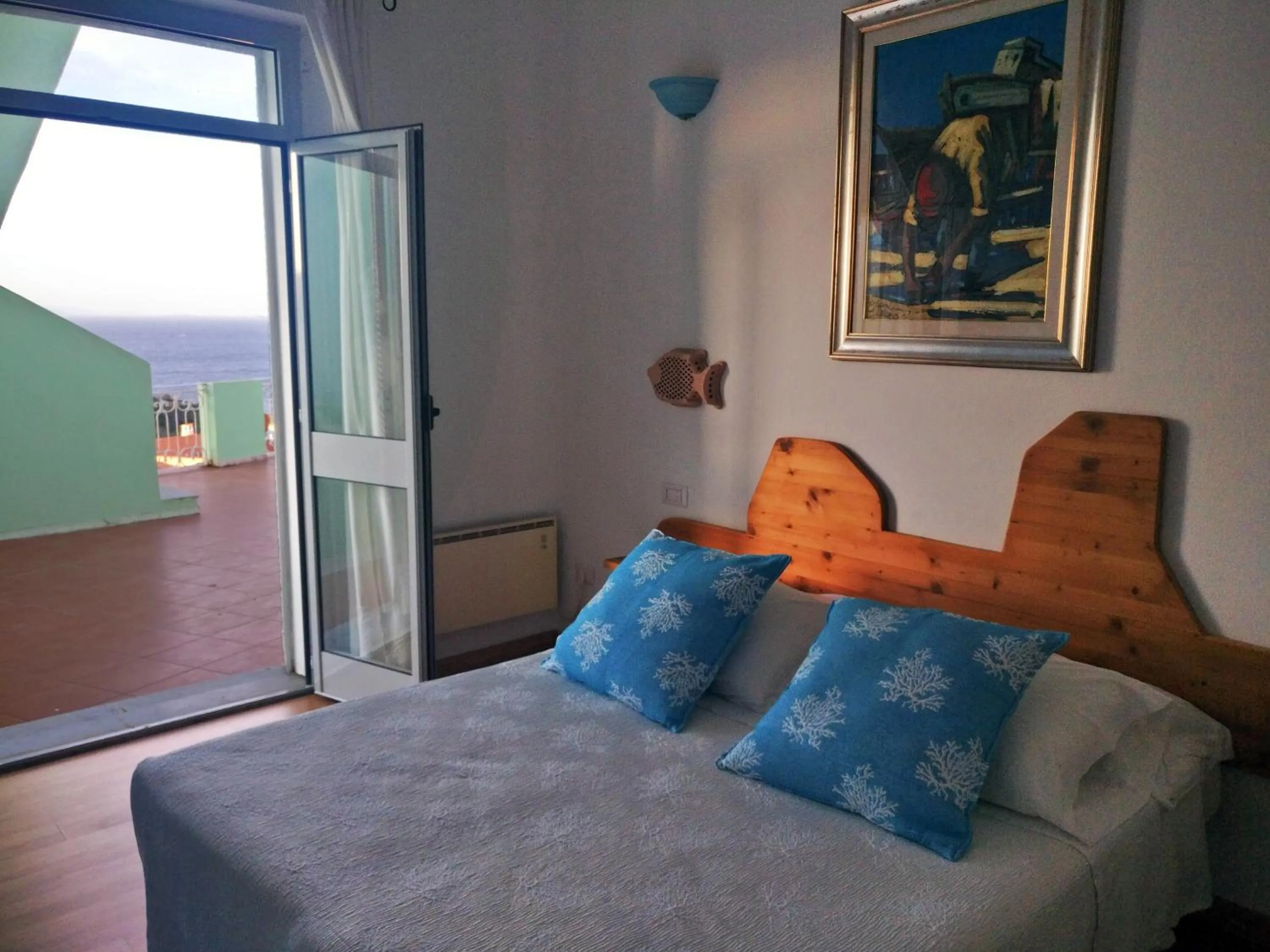 Bed in Hotel Da Cecco