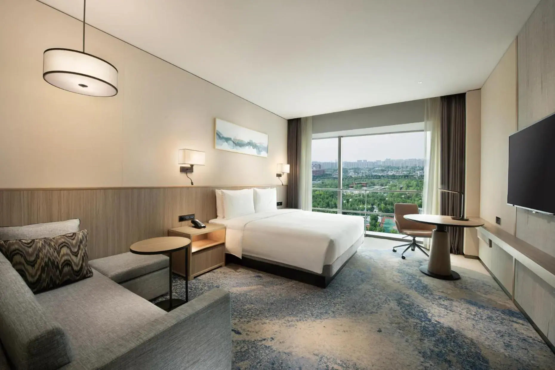 King Room with Sofa Bed and Garden View in Hyatt Place Taiyuan Longcheng King Room with Sofa Bed and Garden View in Hyatt Place Taiyuan Longcheng