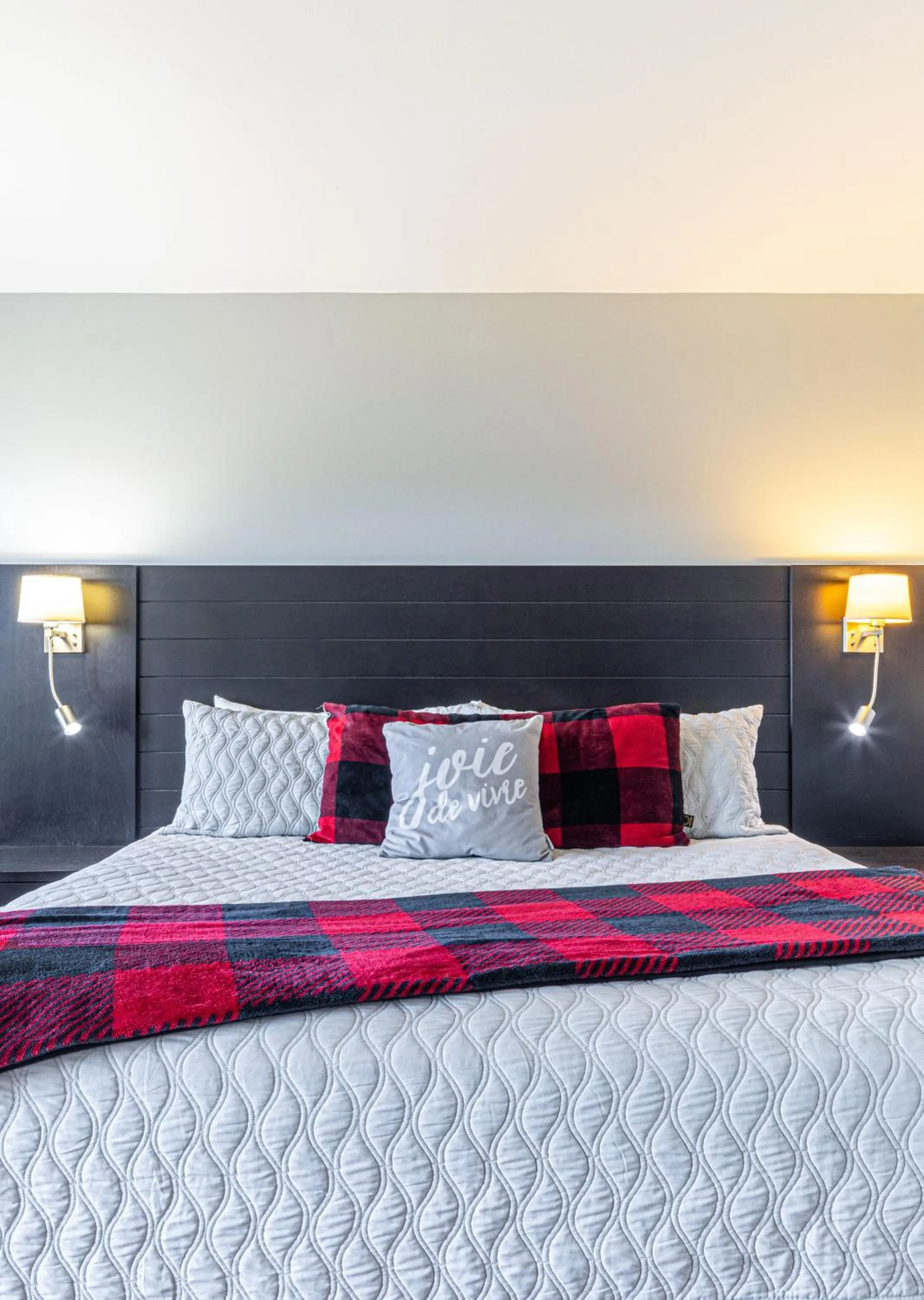 Bed in Motel le Point de Vue