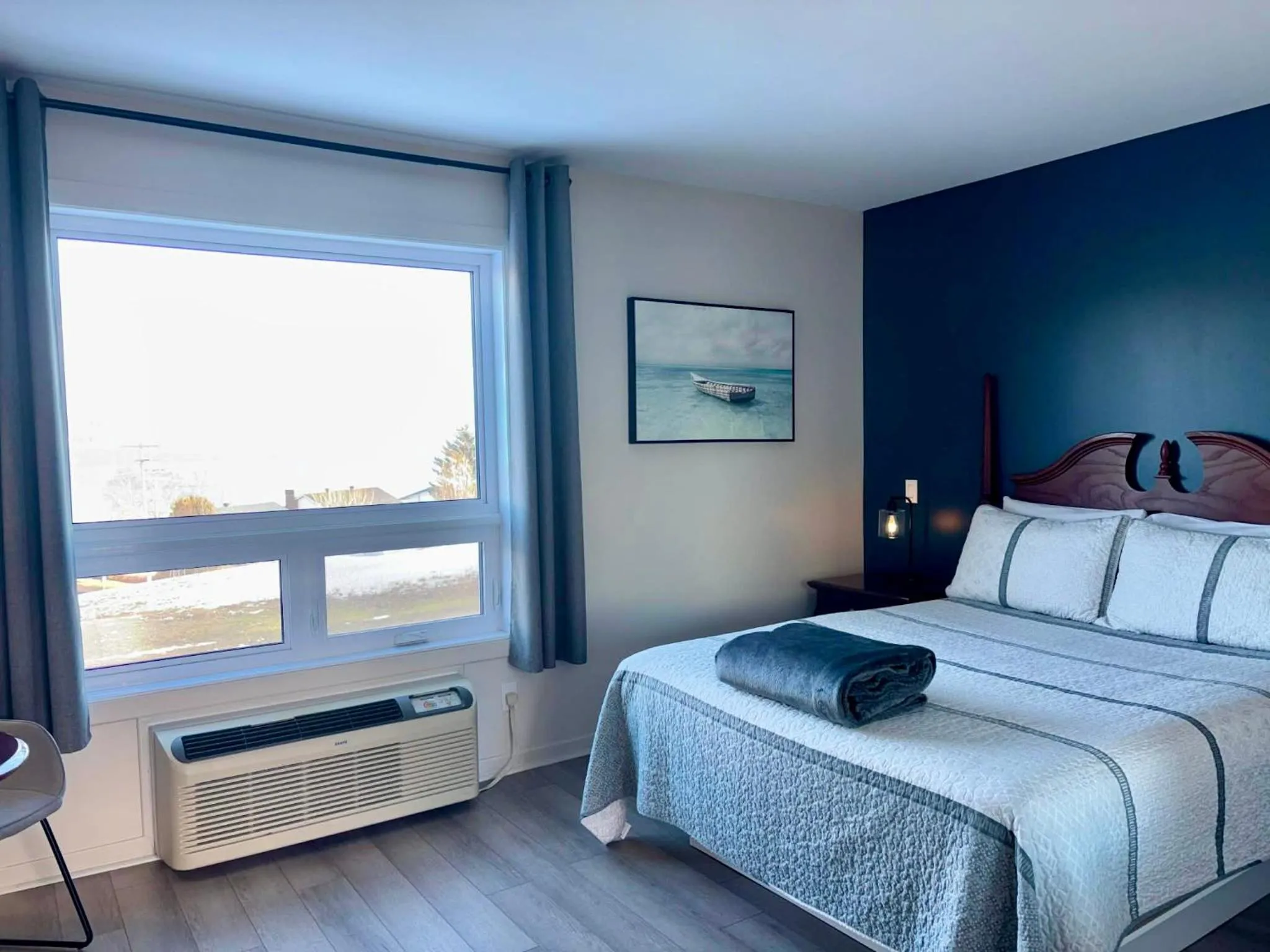 Bed in Motel le Point de Vue