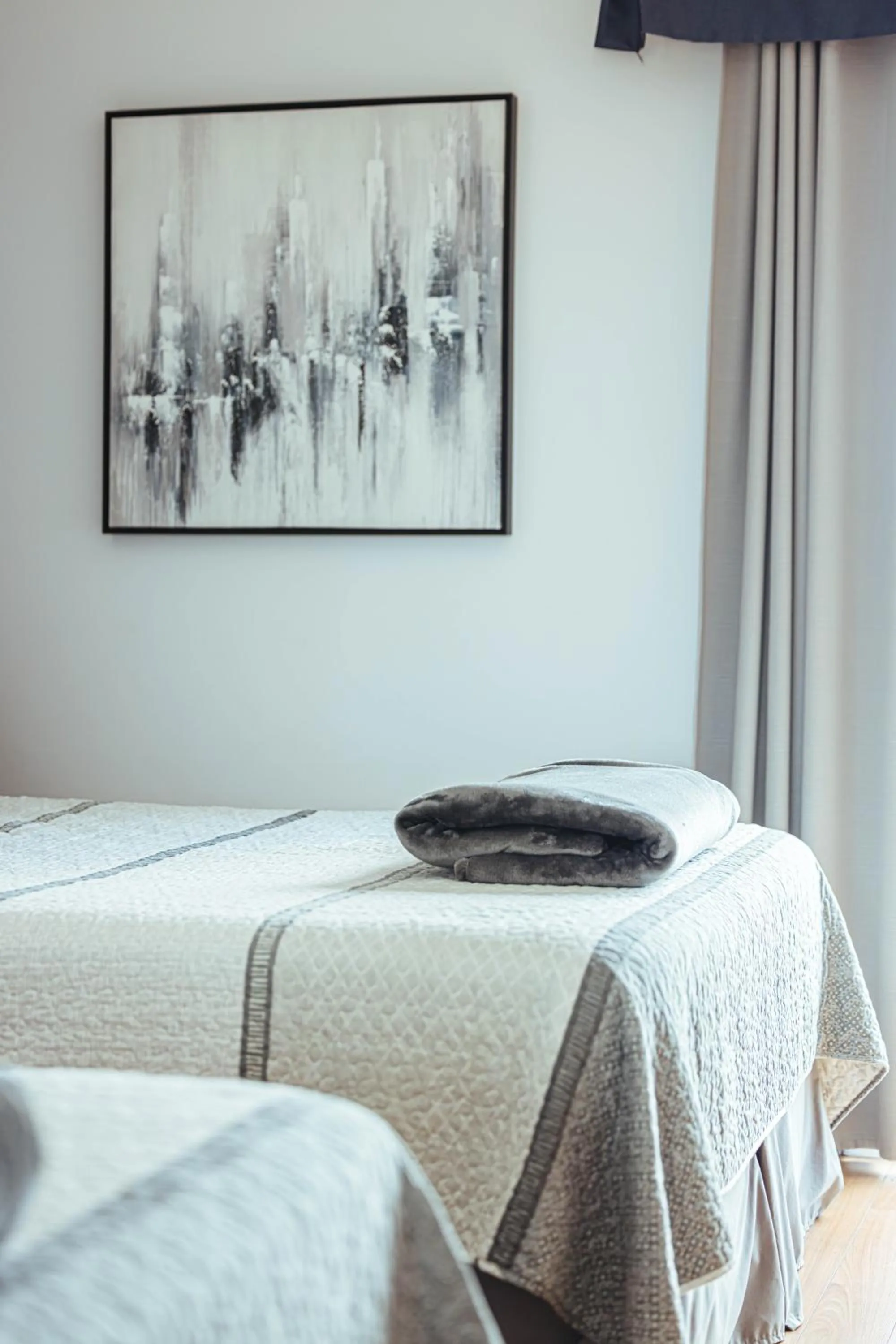 Bed in Motel le Point de Vue