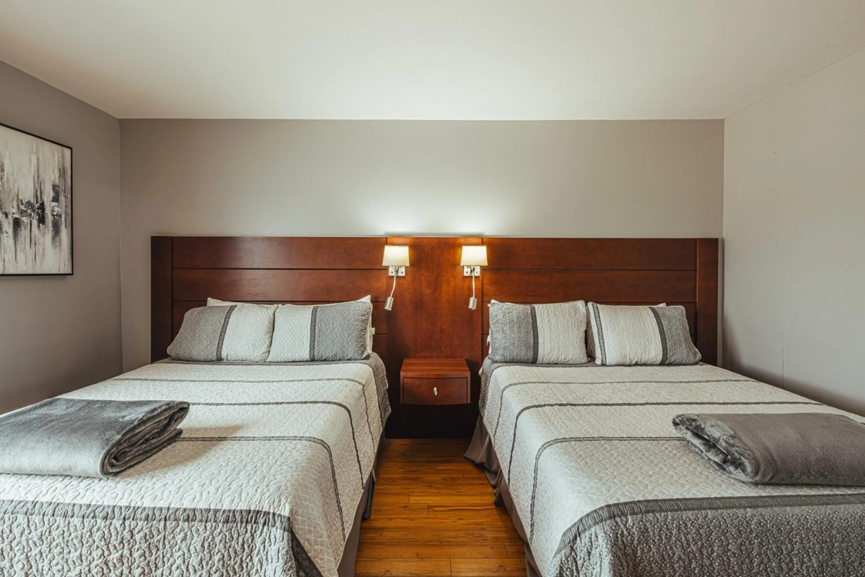 Bed in Motel le Point de Vue