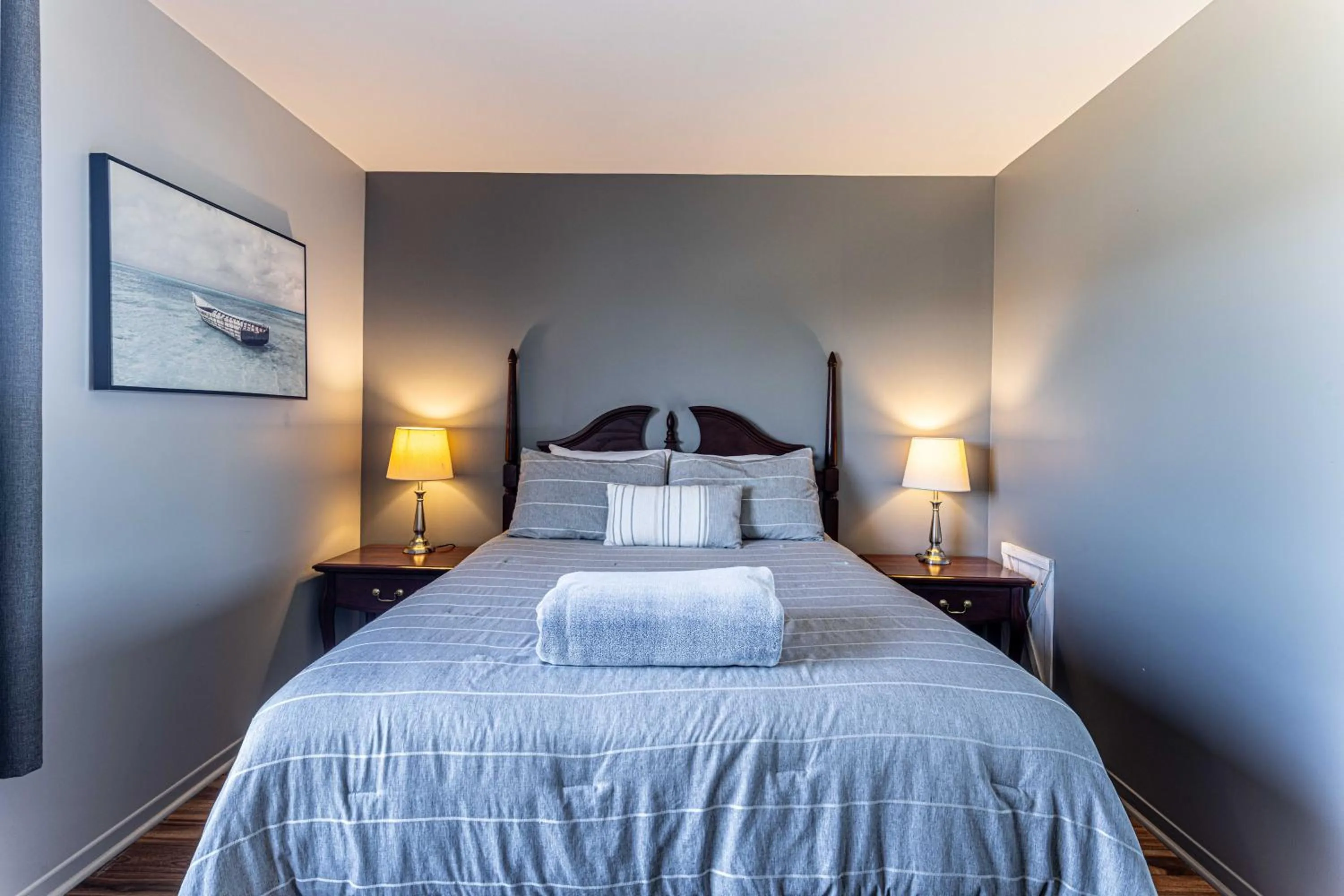 Bed in Motel le Point de Vue