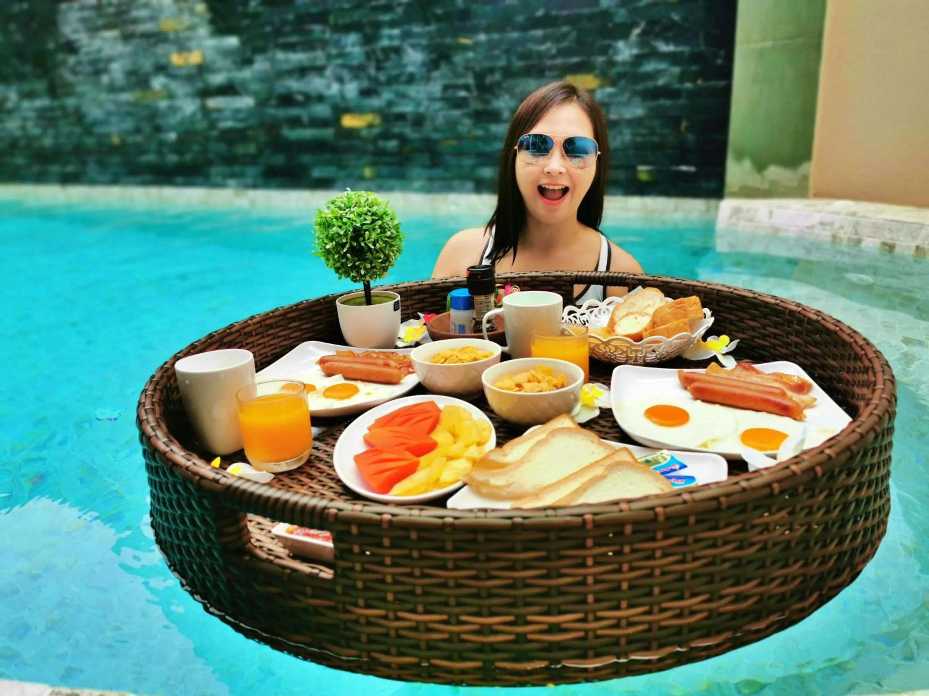 American breakfast in The Apex private pool villa Krabi
