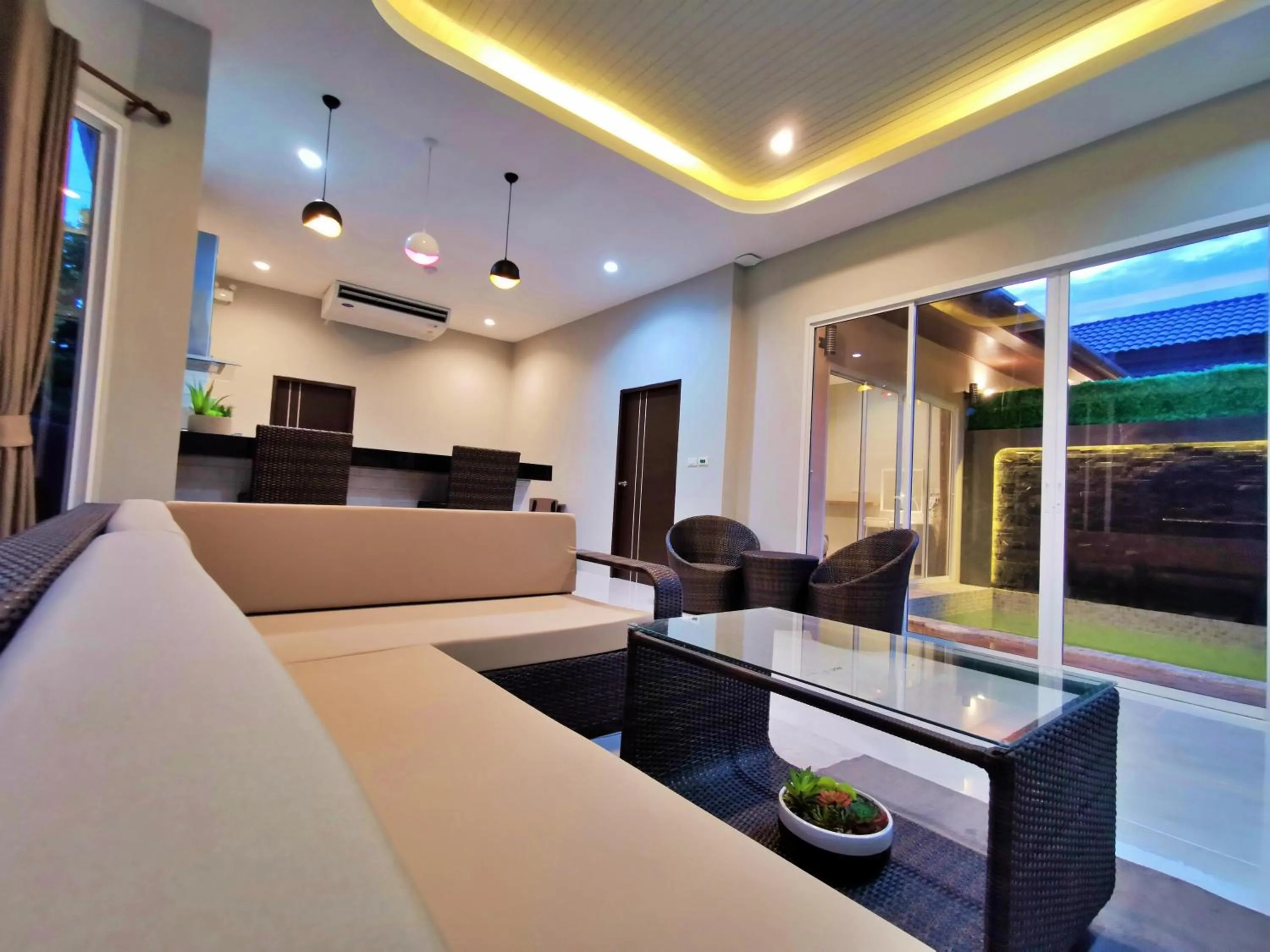 Living room in The Apex private pool villa Krabi