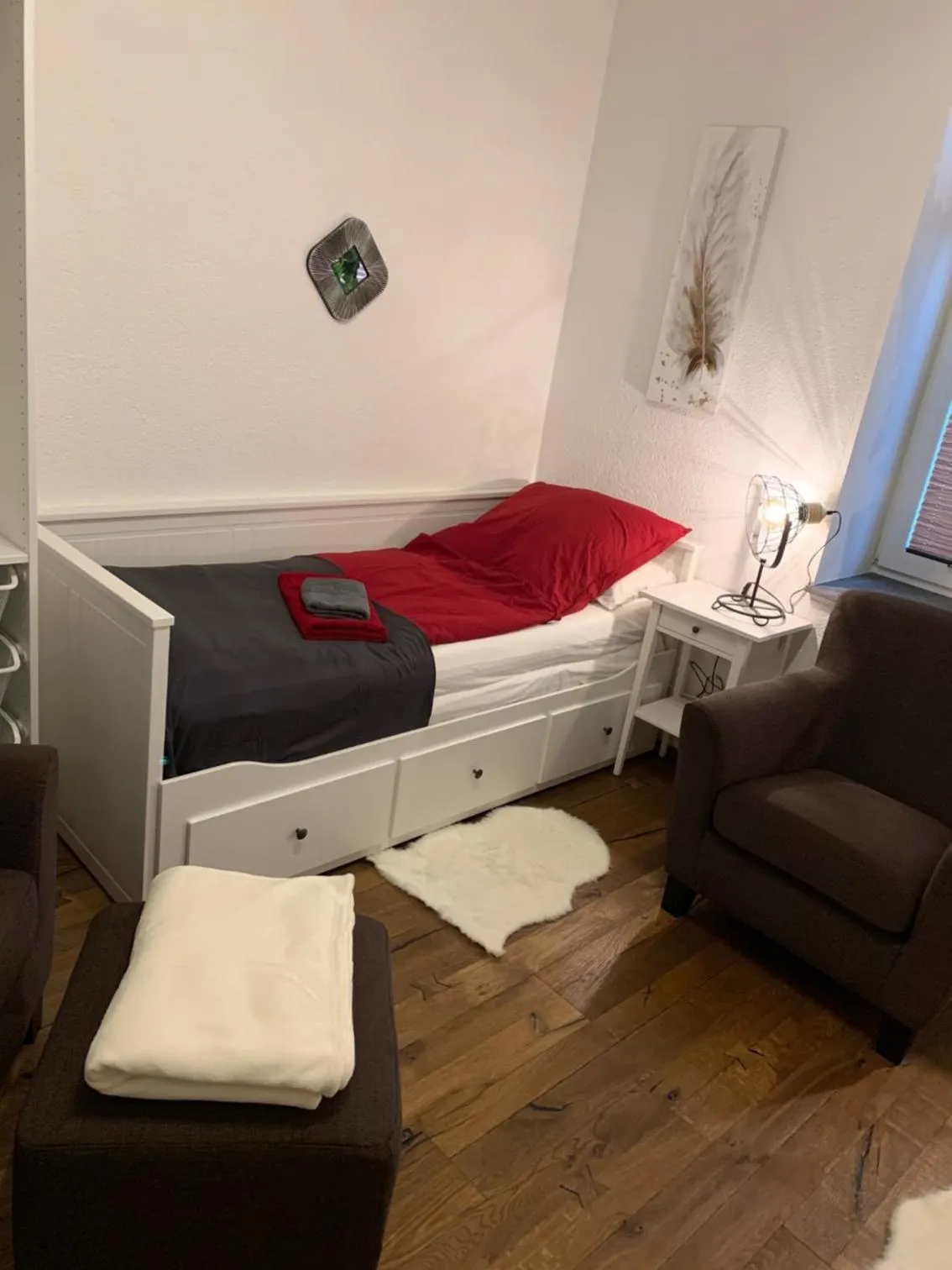 Bed in Wieko Ferienwohnungen - Luxus pur im Prinz von Preußen, Erdgeschoss