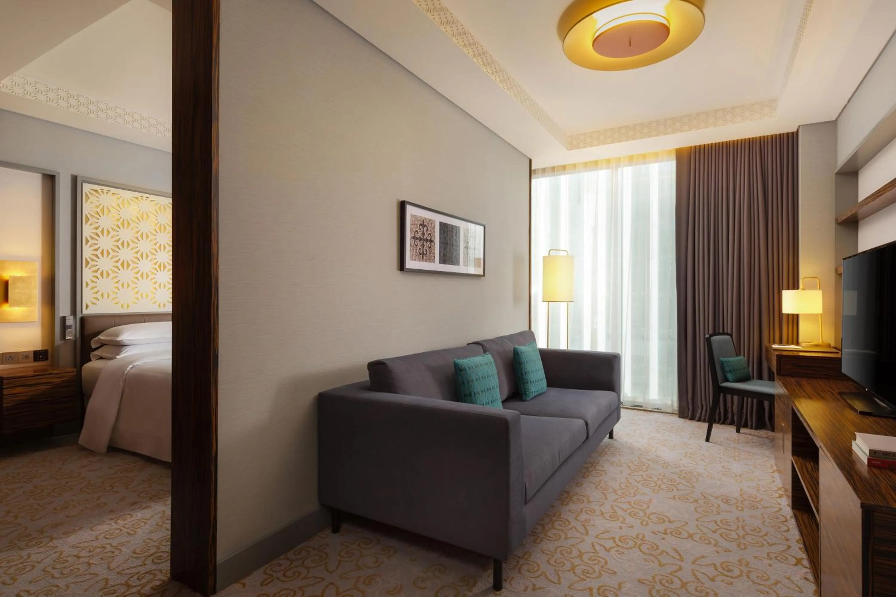 Living room, Bed in Sheraton Astana Hotel