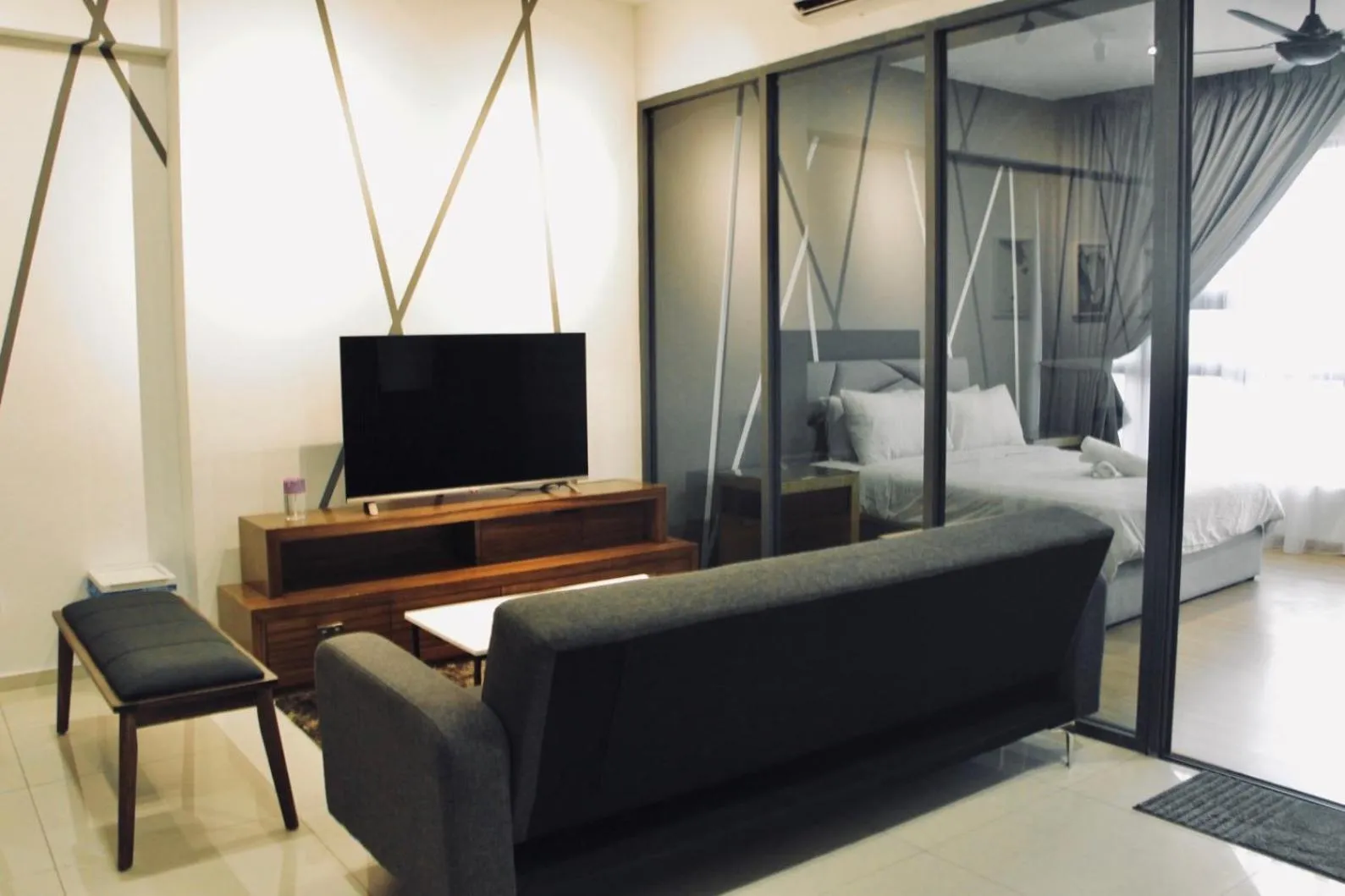TV and multimedia, Bed in Ekocheras Suite by MOKA at CHERAS