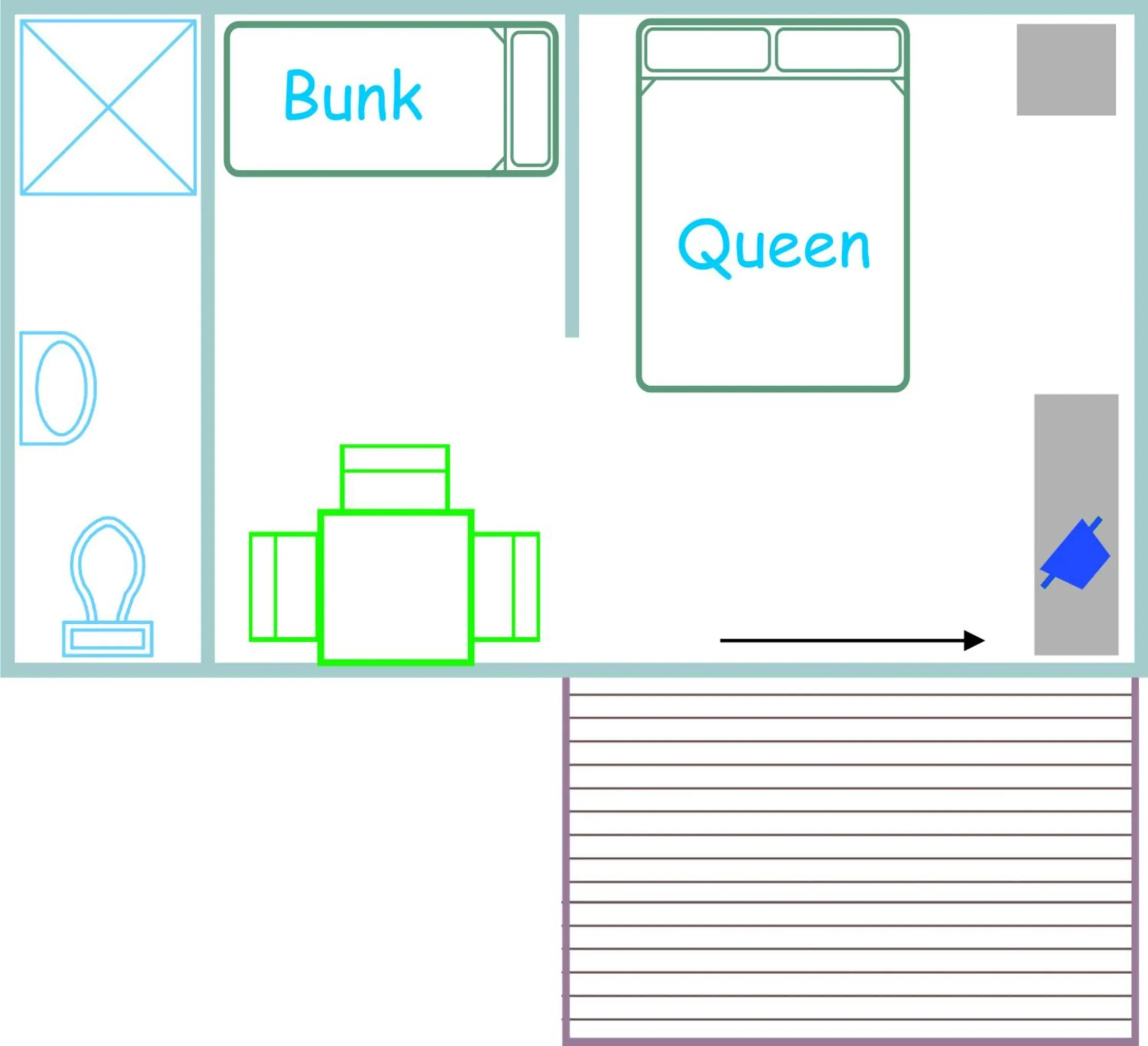 Floor plan in Timaru TOP 10 Holiday Park