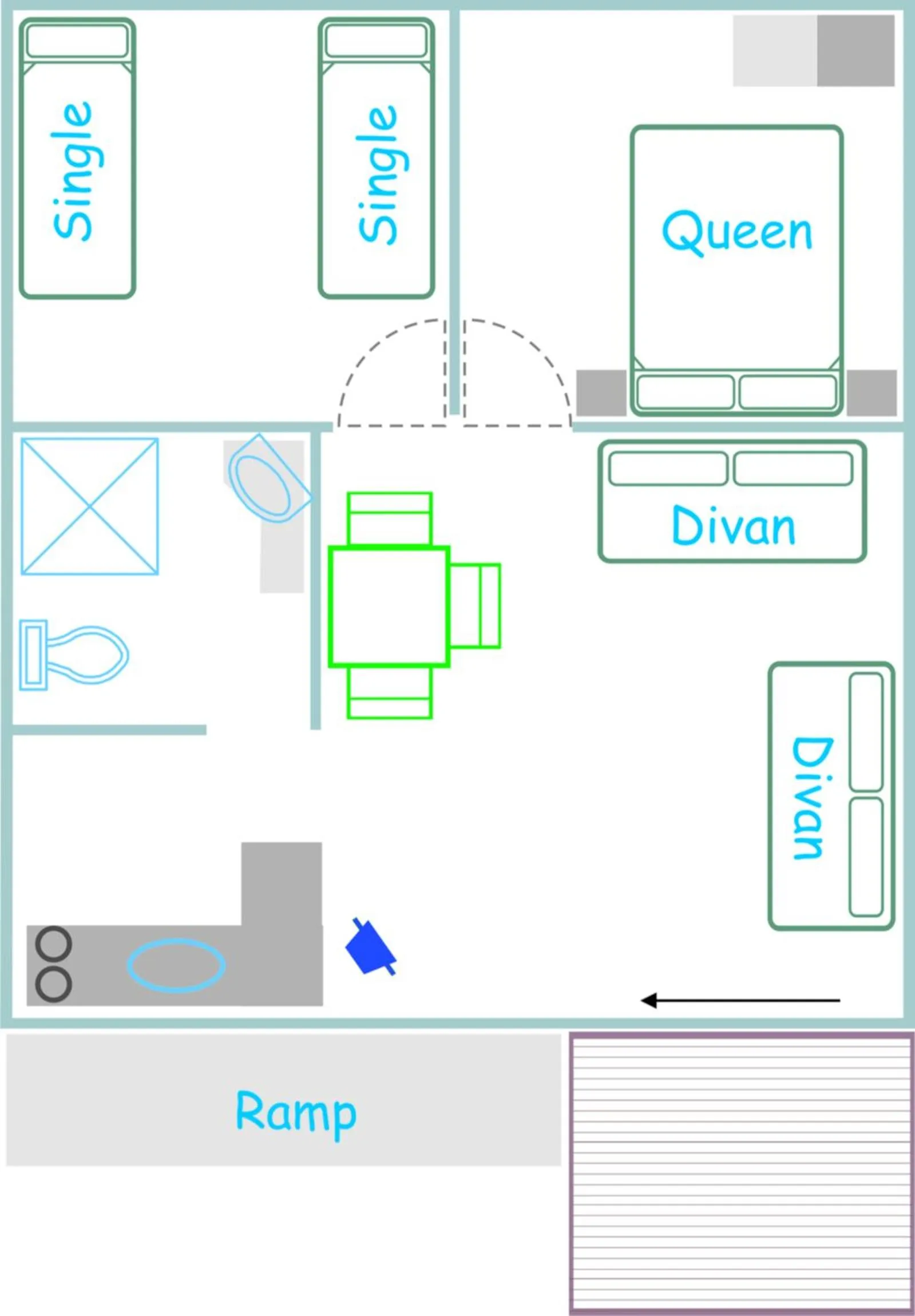 Floor plan in Timaru TOP 10 Holiday Park