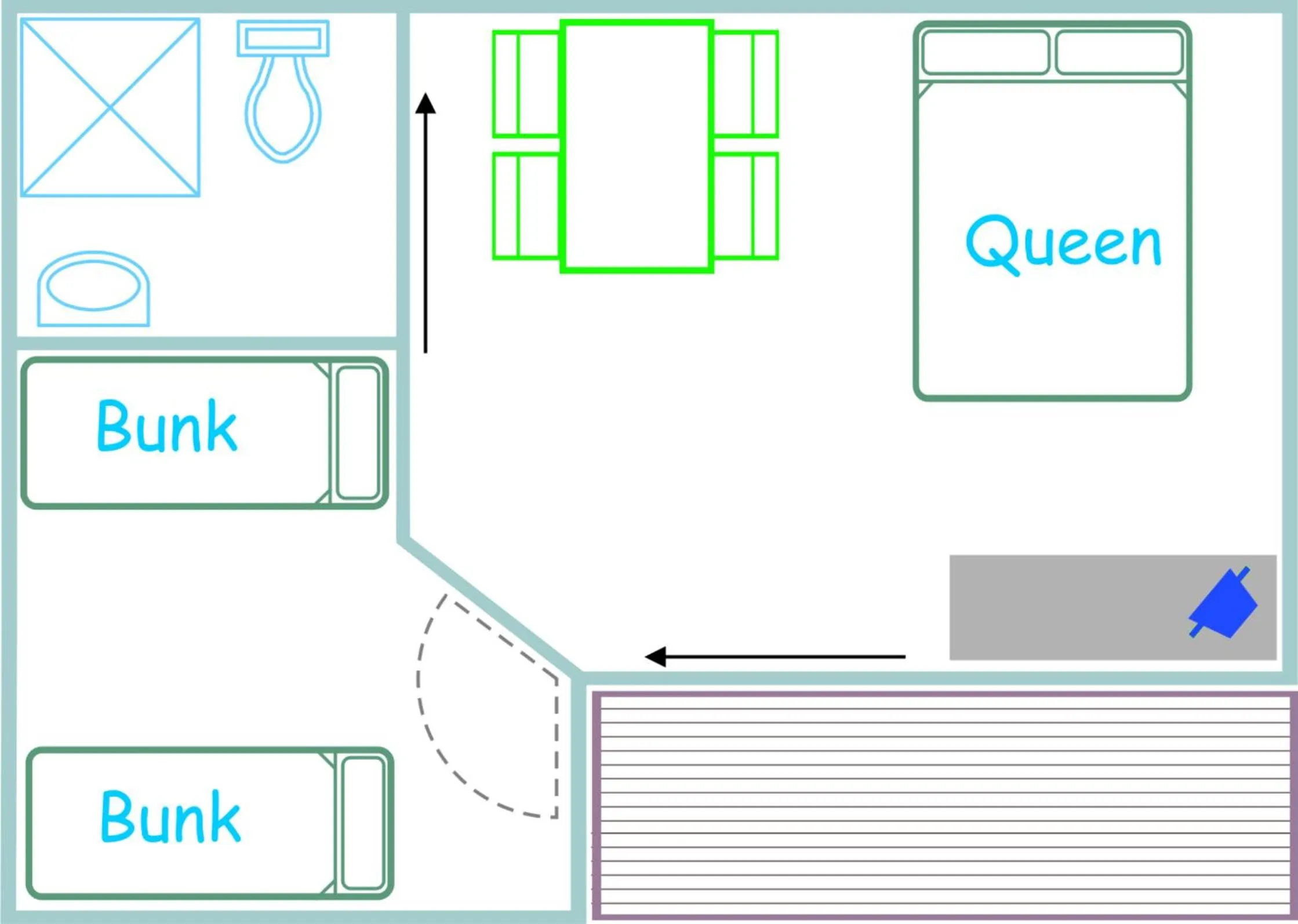 Floor plan in Timaru TOP 10 Holiday Park