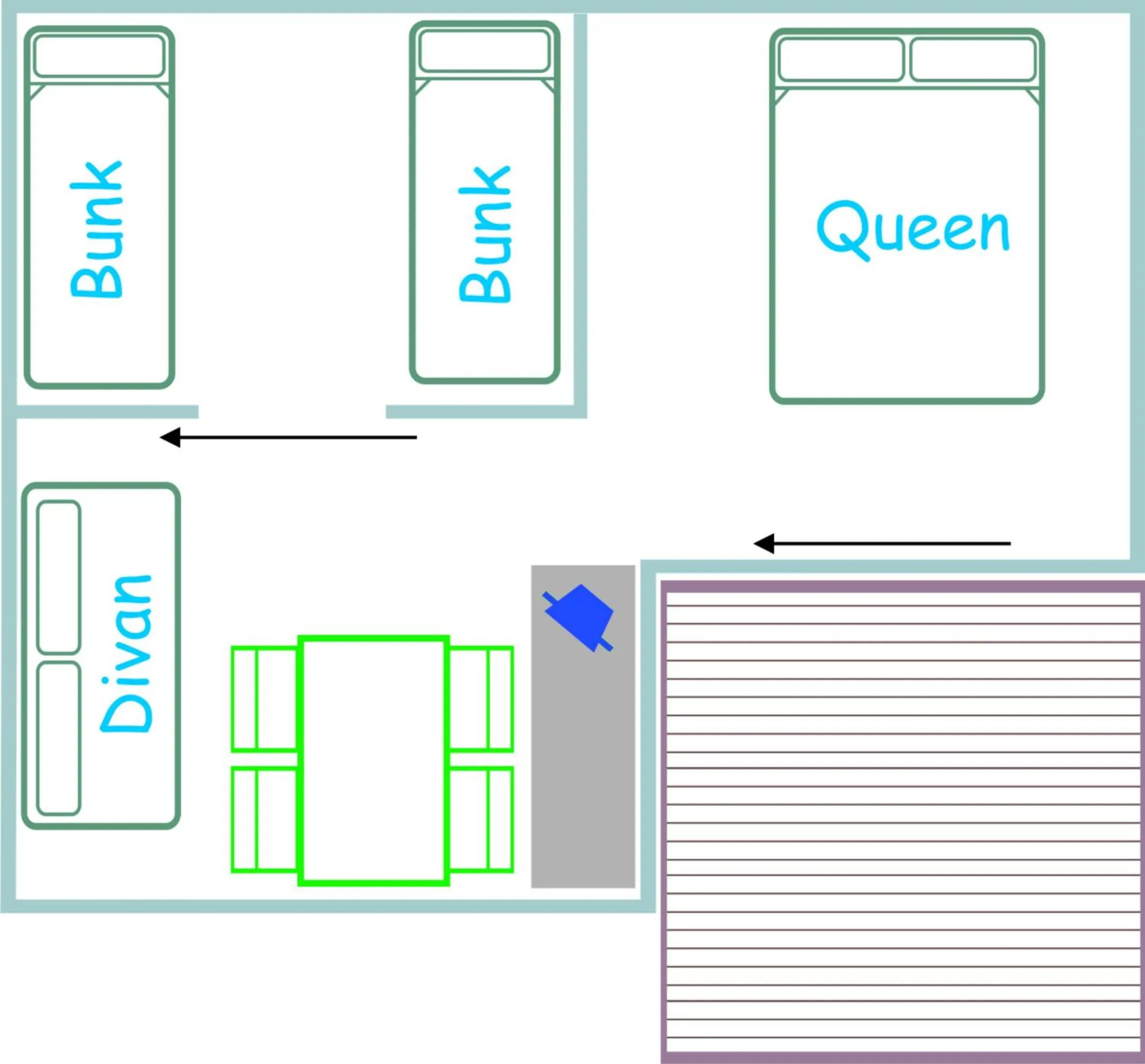 Floor plan in Timaru TOP 10 Holiday Park