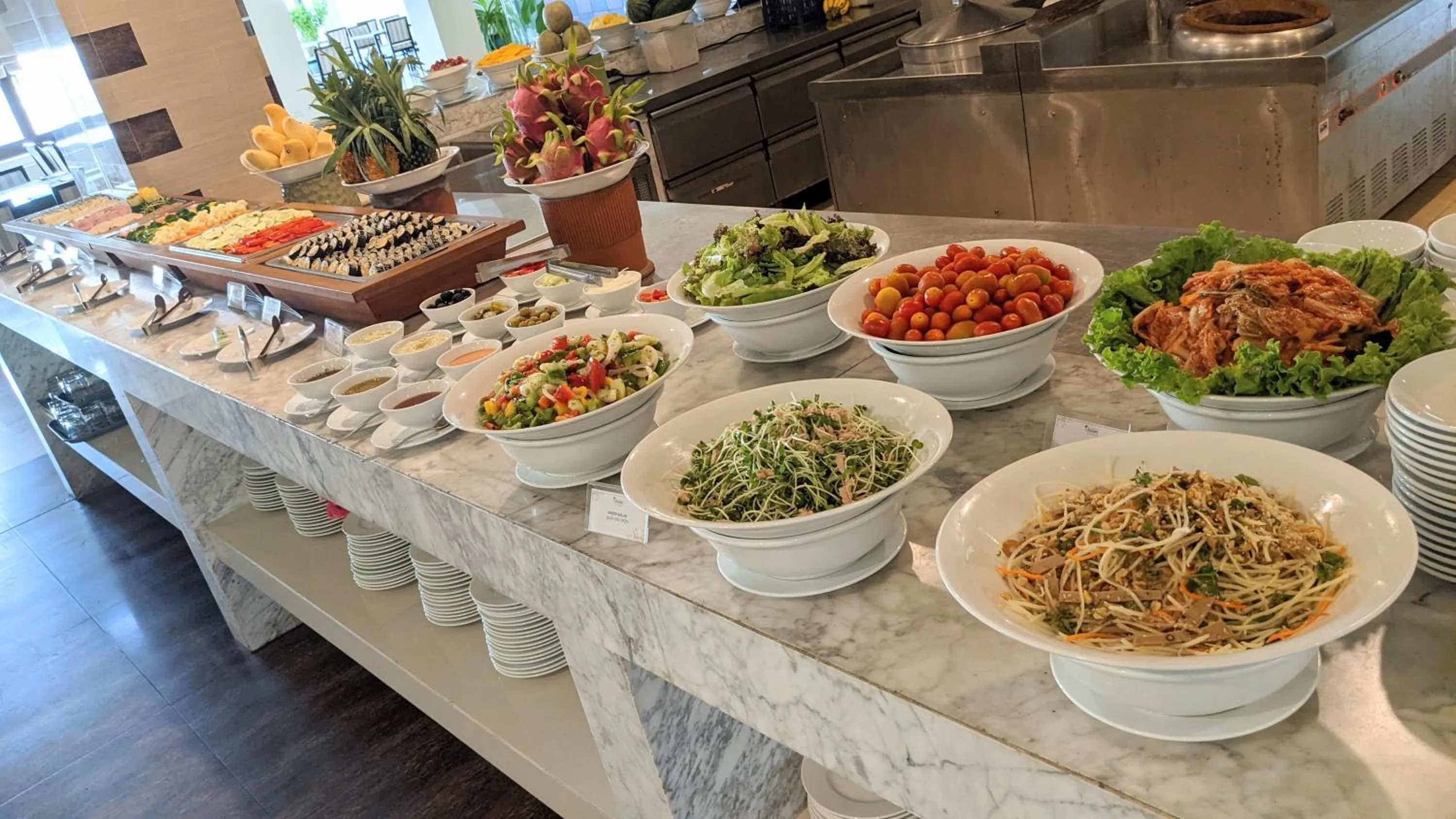 Buffet breakfast in Olalani Resort & Condotel