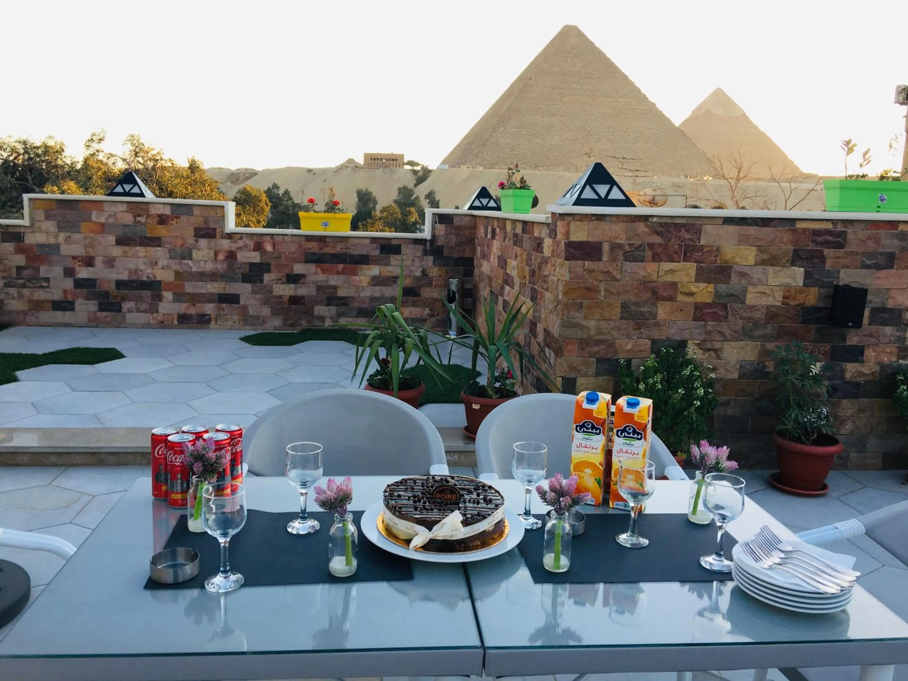 Patio in Elite Pyramids Boutique Hotel