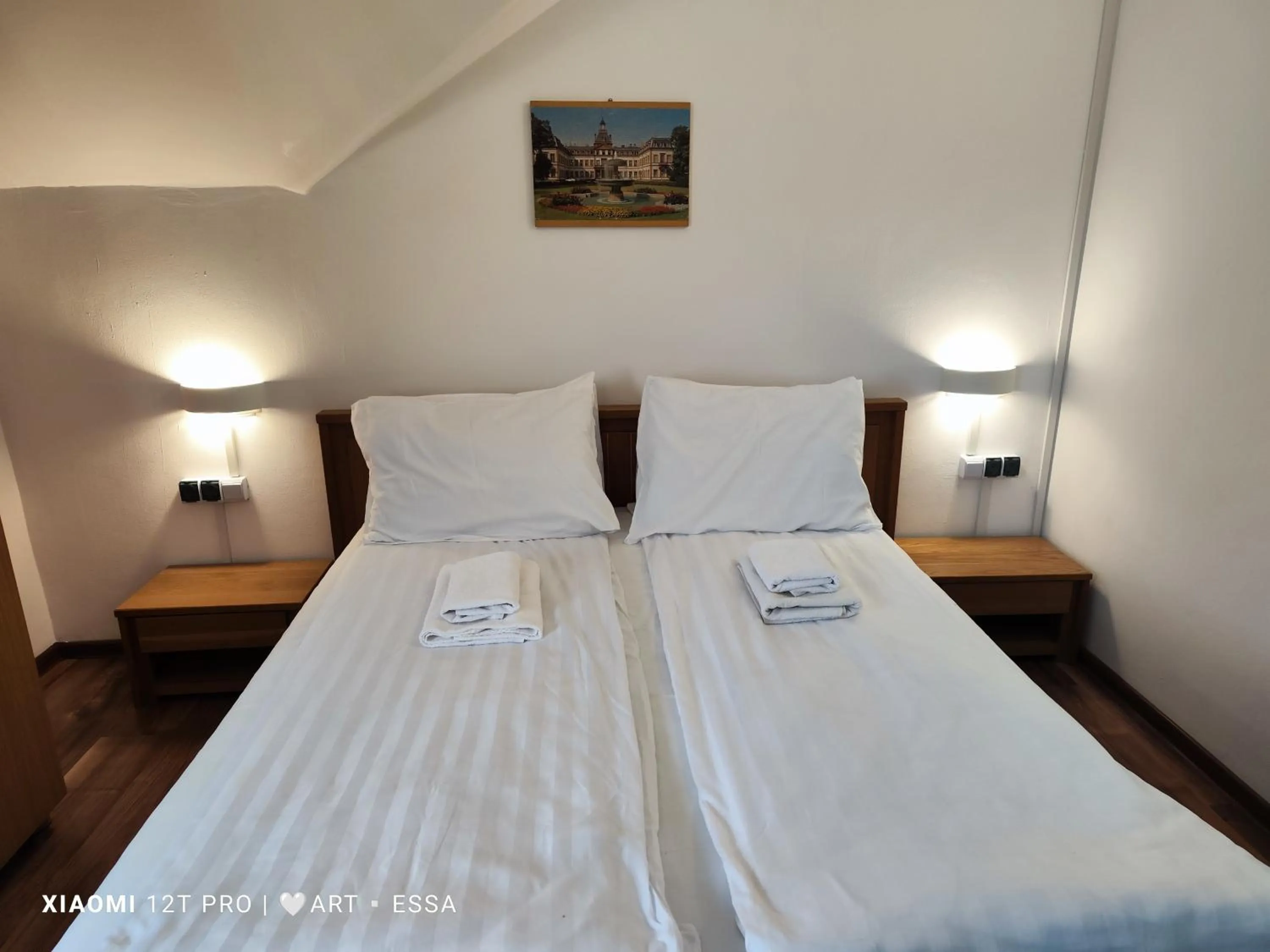Bed in Pensiunea Buon Gusto Sibiu-motorcyle friendly,city center