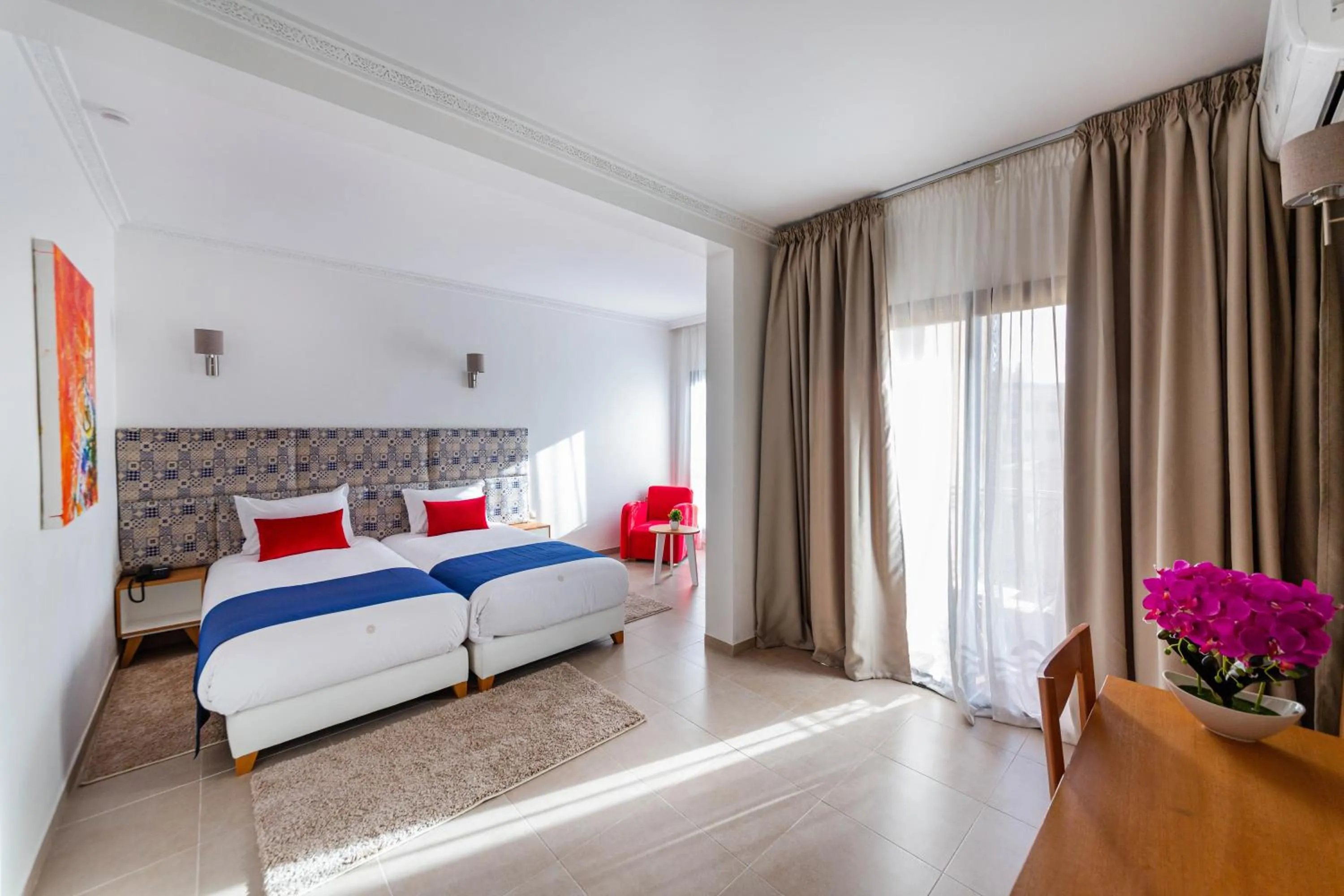 Bed in Hôtel Ibn Batouta