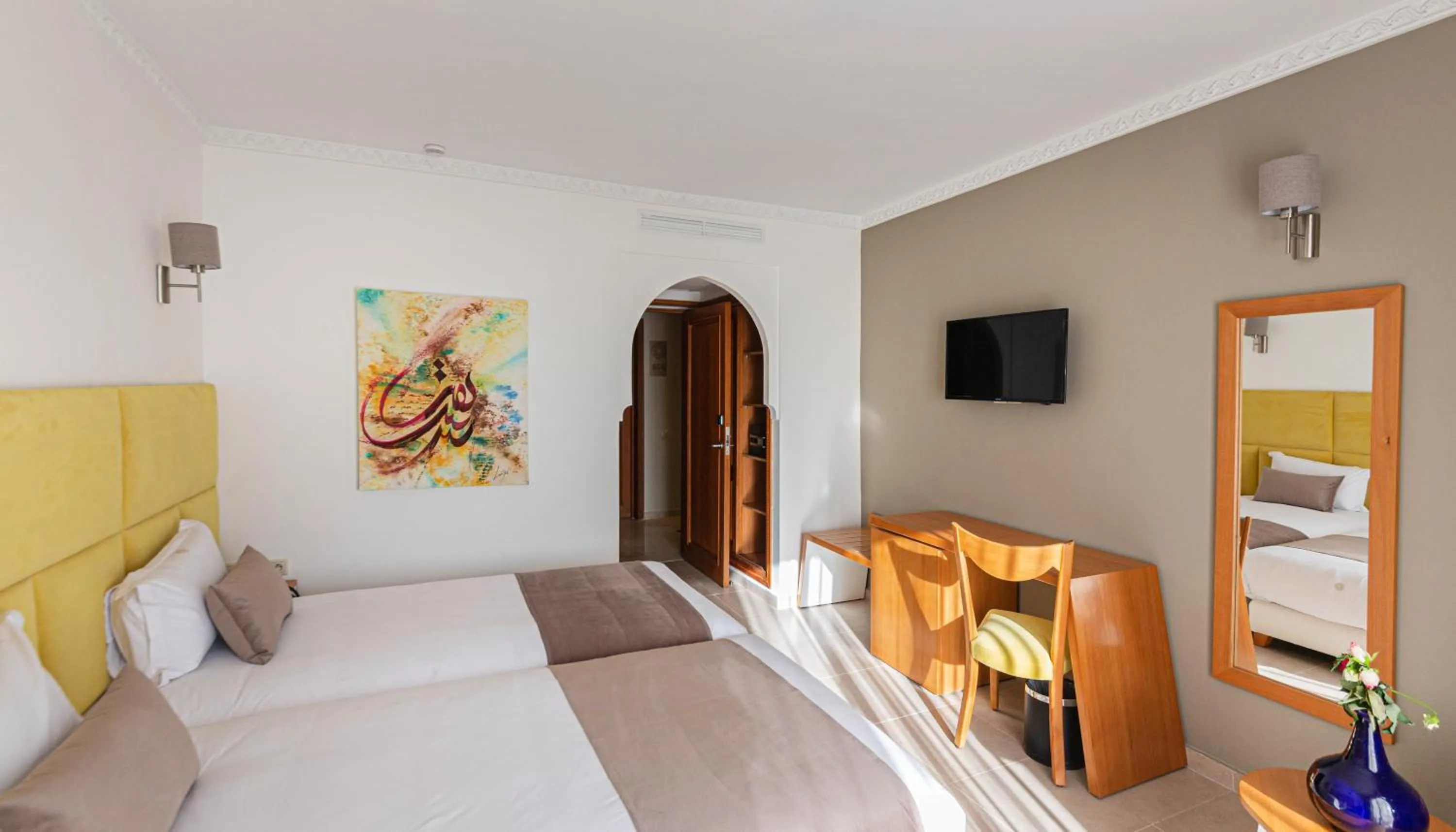 Bed in Hôtel Ibn Batouta