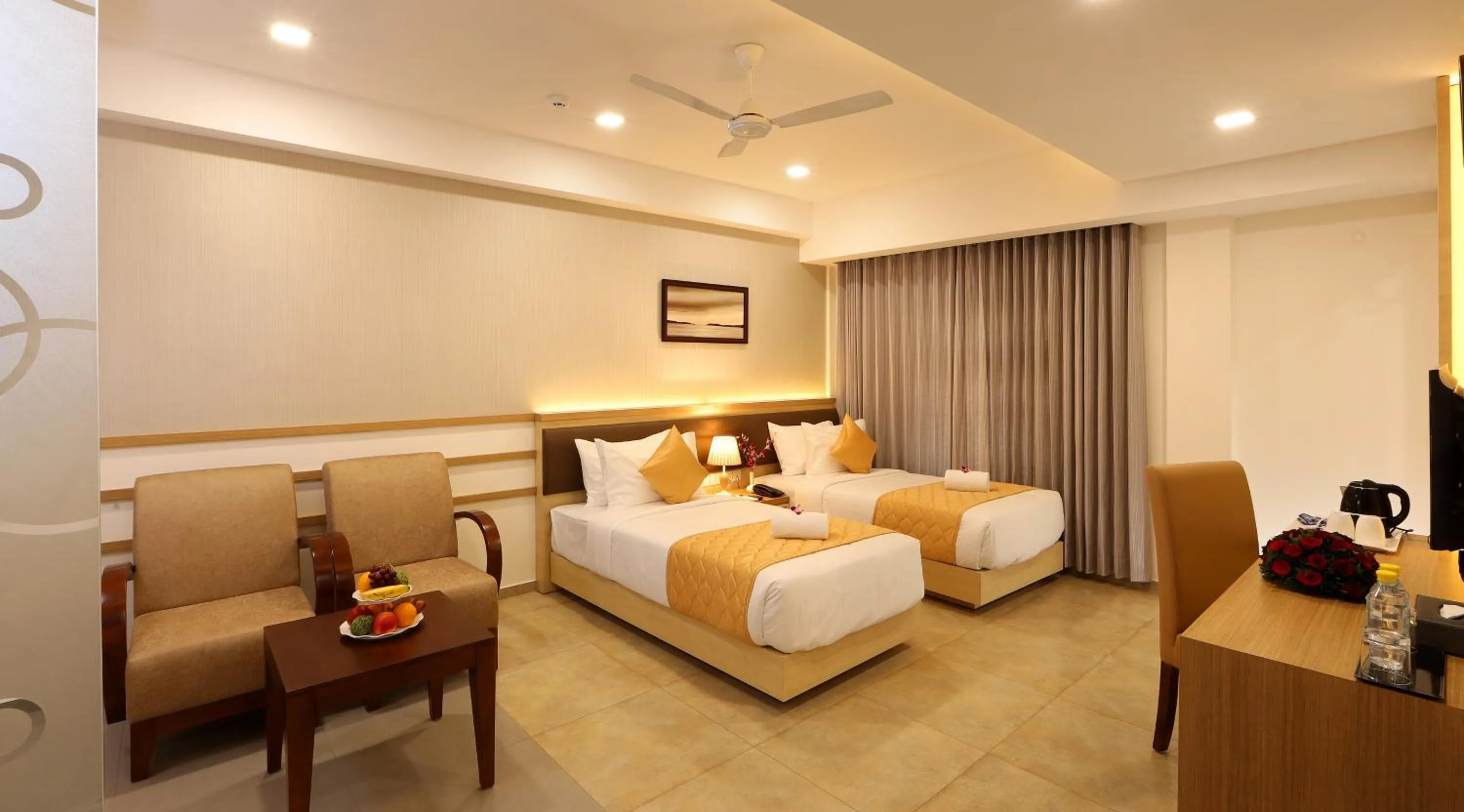 Photo of the whole room, Bed in Flora Charishma Residency Aluva