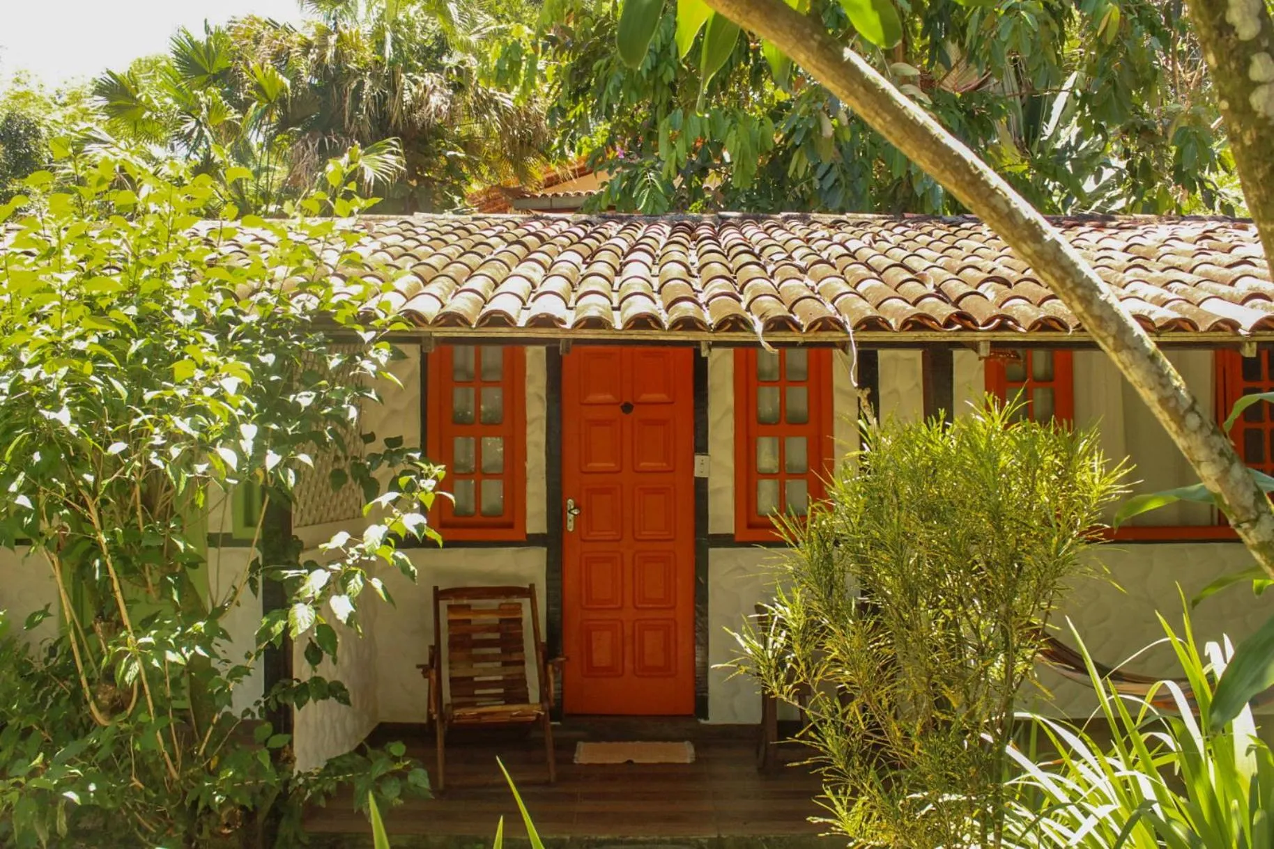 Garden view in Pousada Luar das Águas