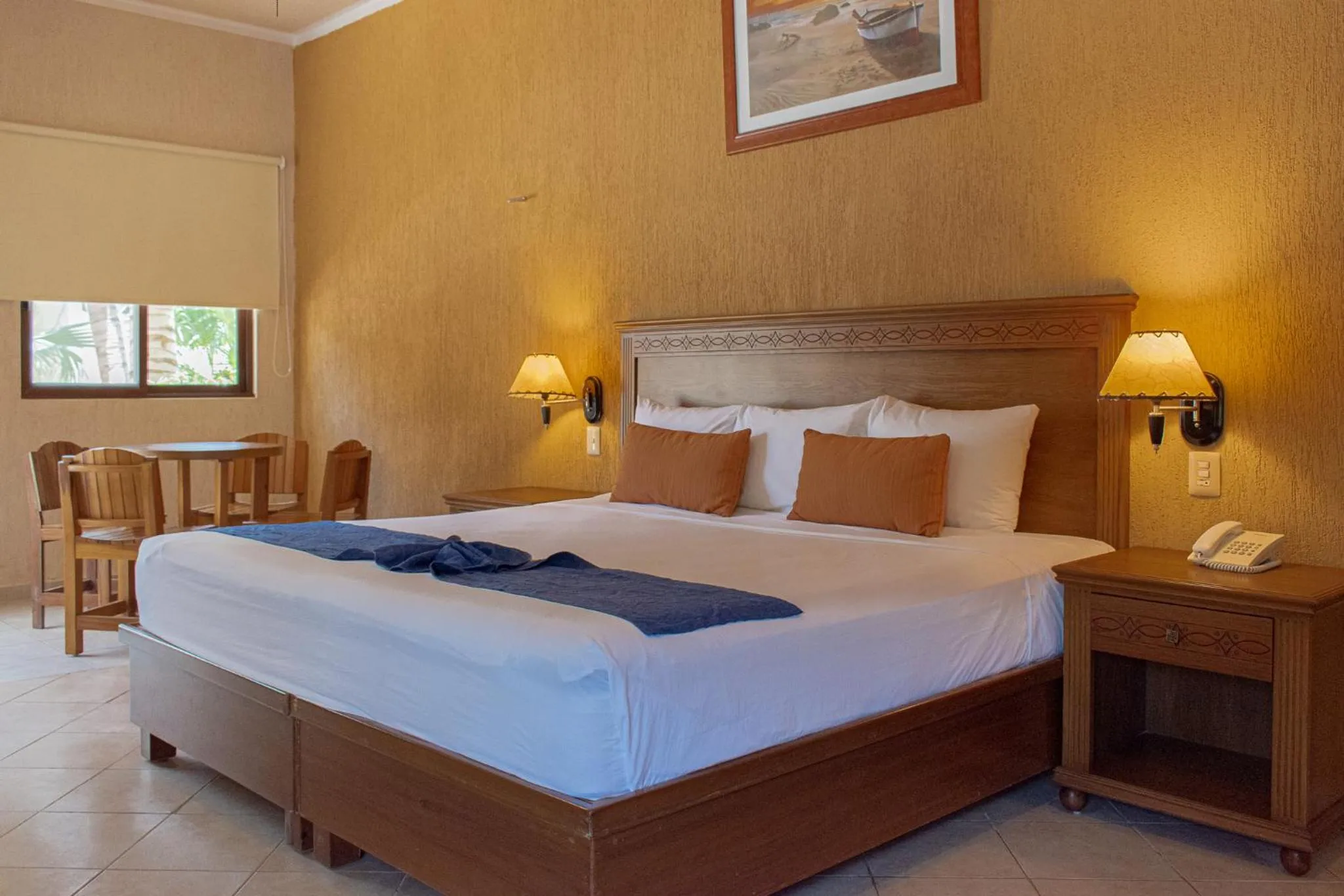 Bed in Tecnohotel Beach