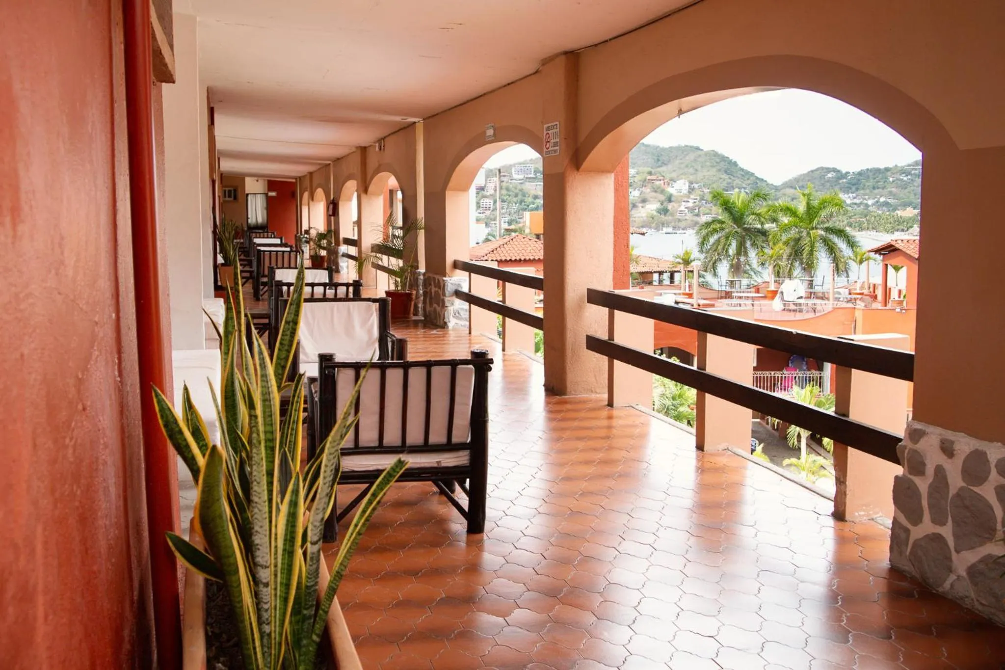 Patio in Hotel Zihua Caracol