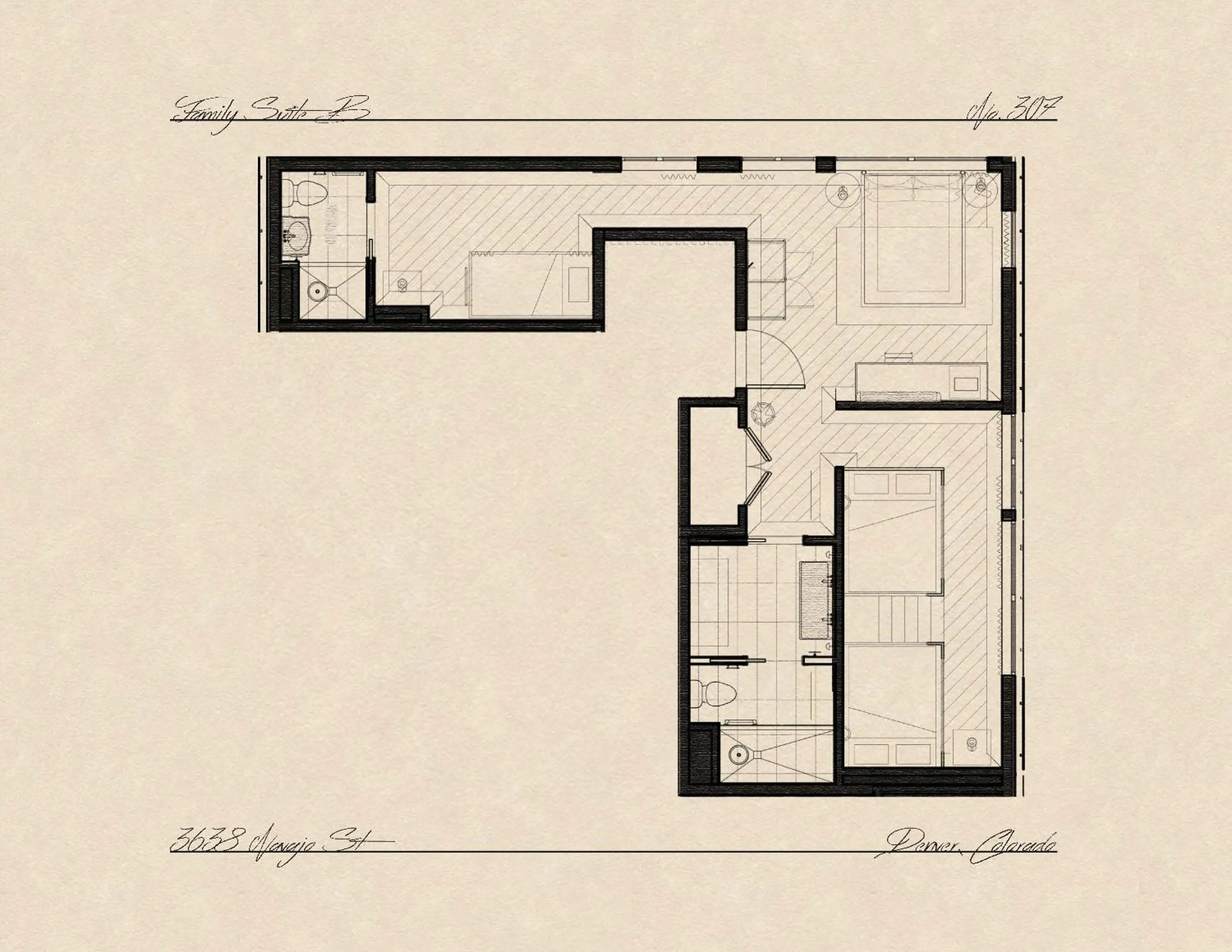 Floor plan in Gravity Haus Denver