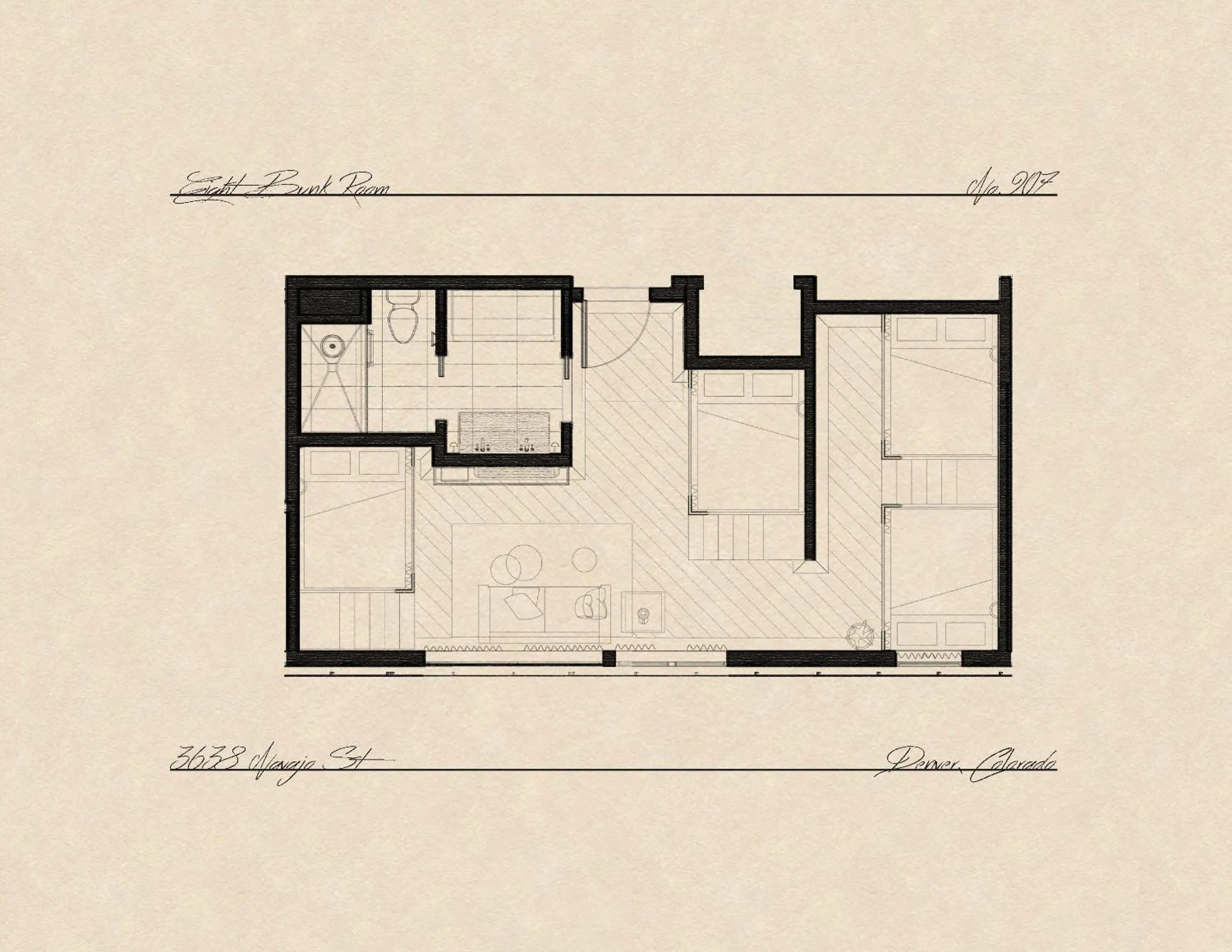 Floor plan in Gravity Haus Denver
