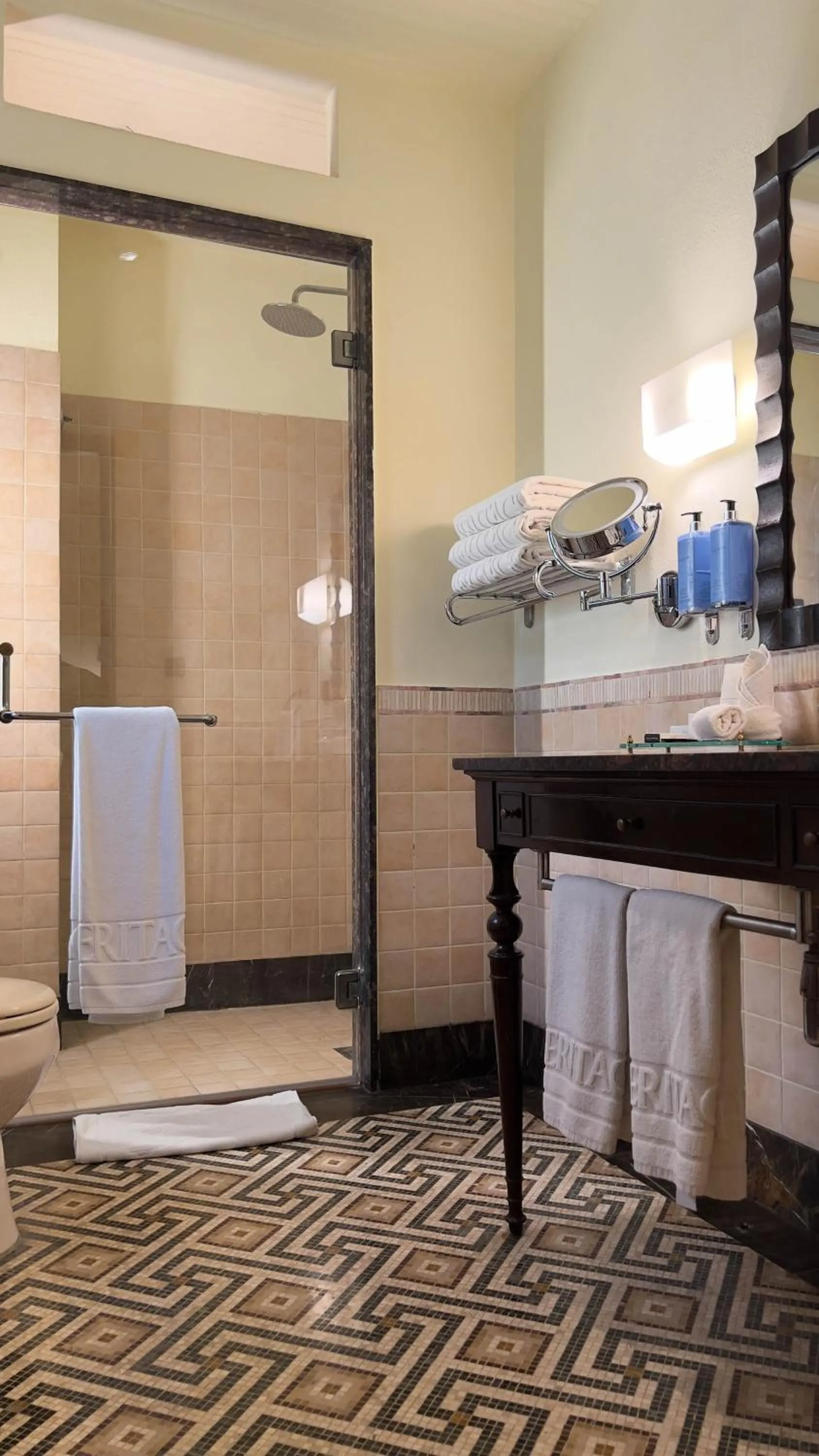 Shower in Heritage Luxury Suites All Suite Hotel