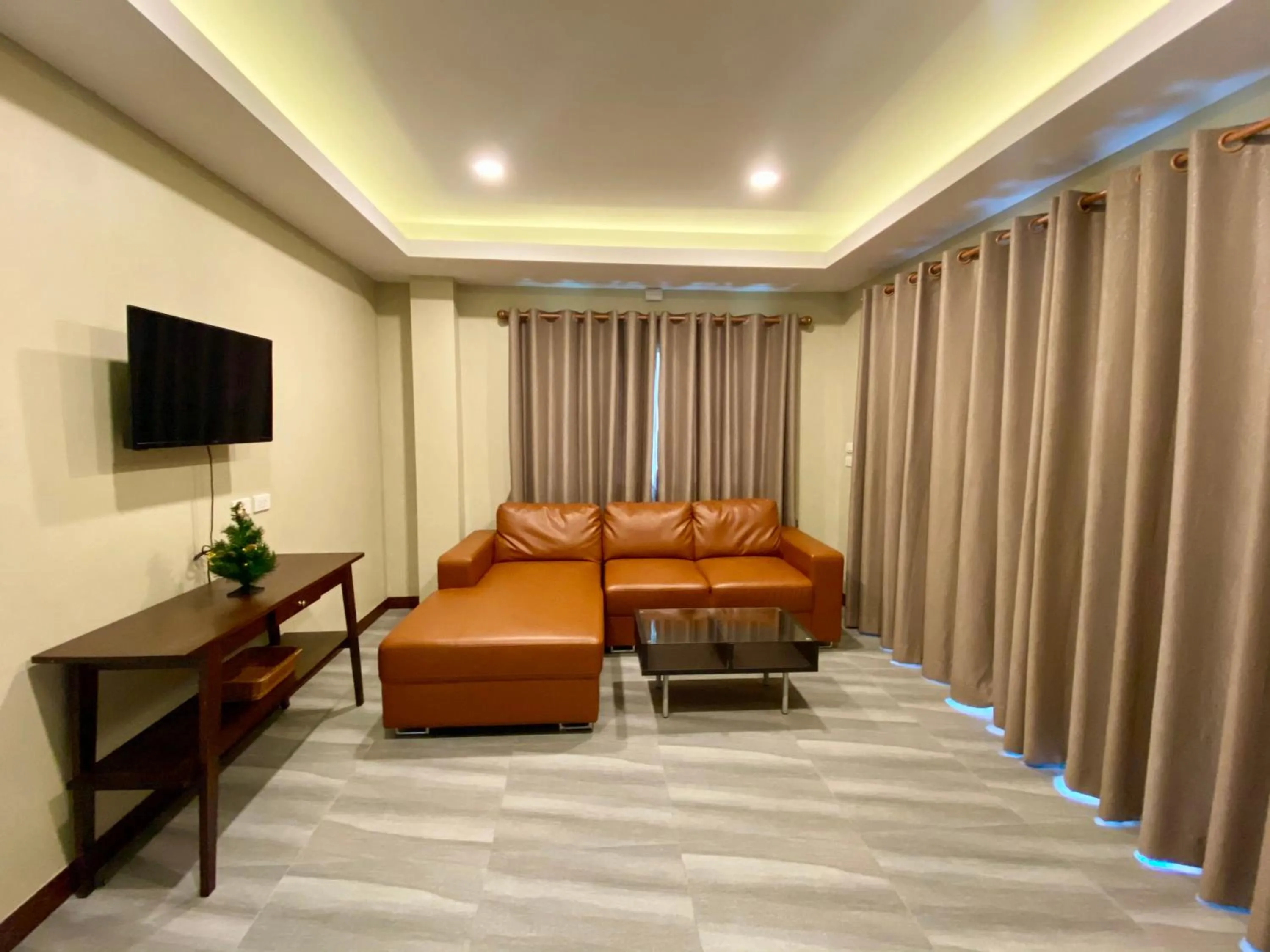Living room, Bed in Blue Aura Pool Villa