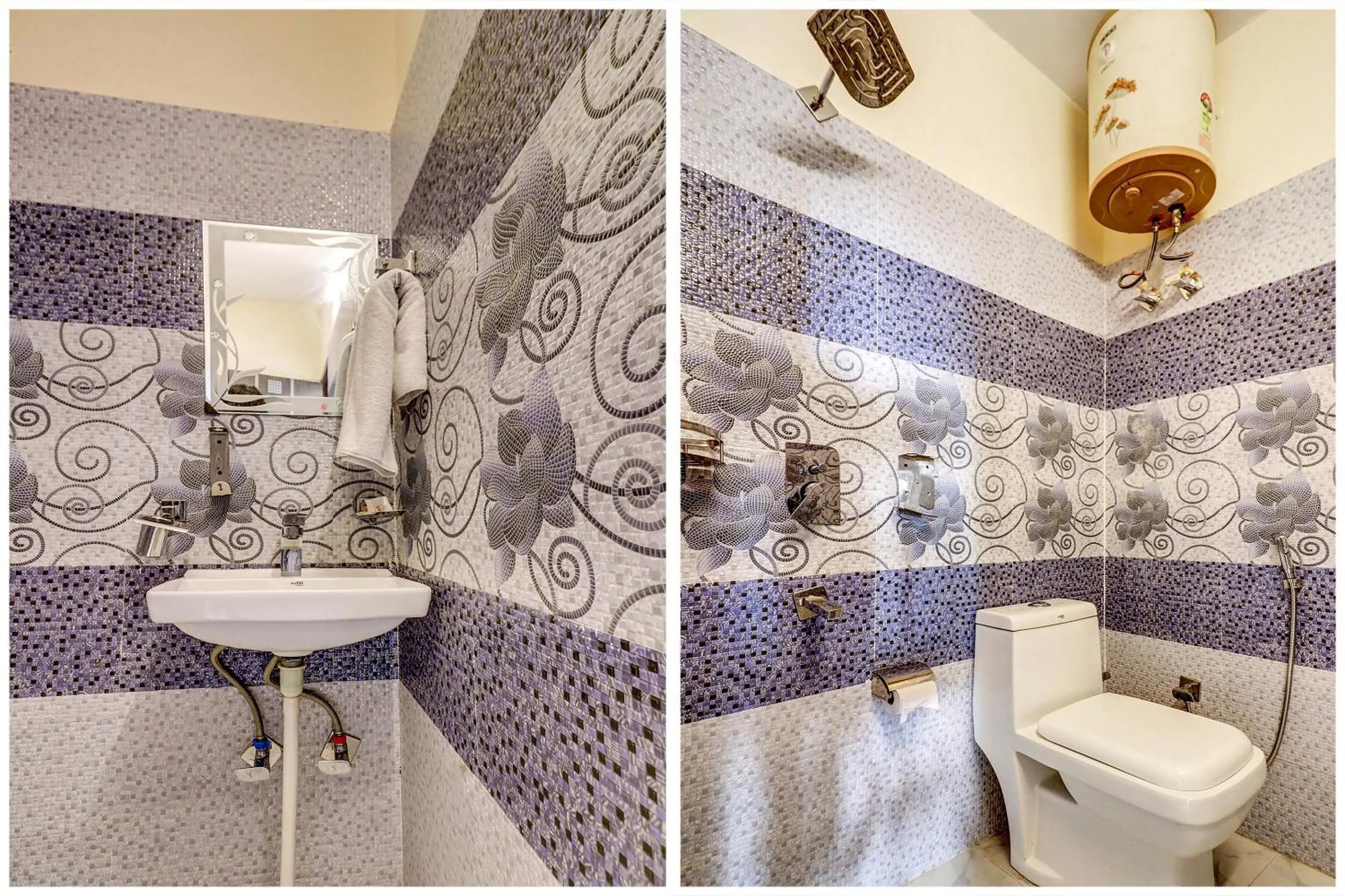 Bathroom in Hotel O Sapphire Near Omaxe Gurgaon Mall