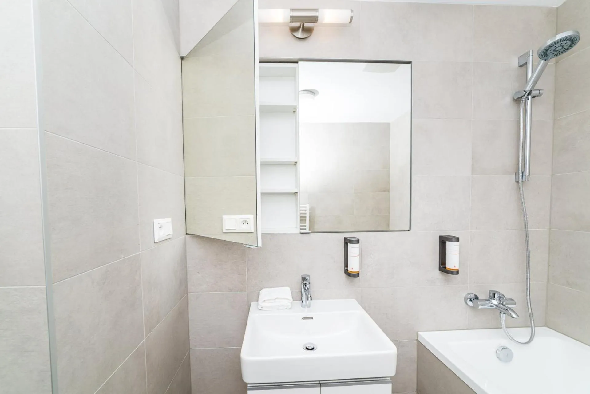 Bathroom in City Castle Apartments Free Parking