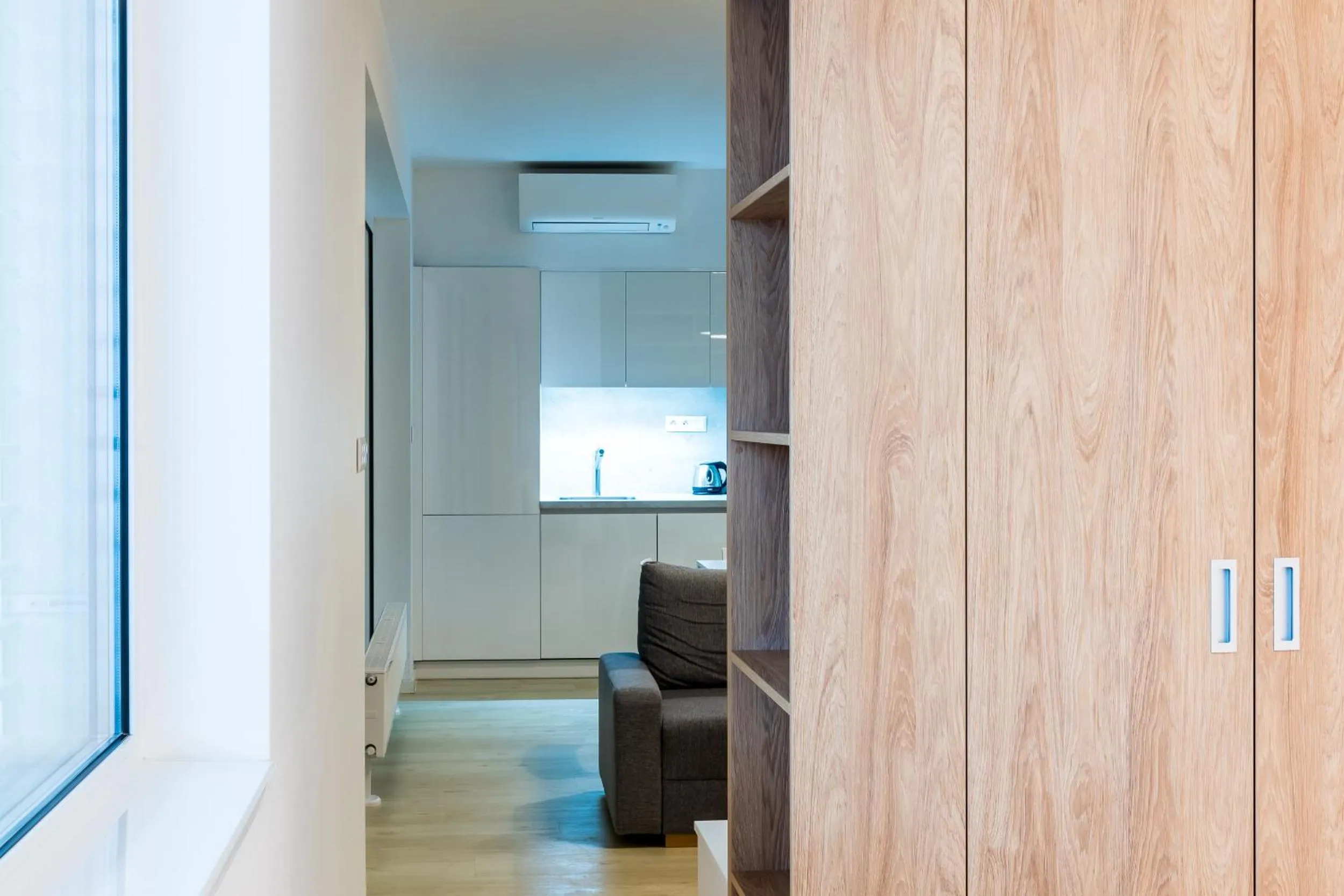 kitchen in City Castle Apartments Free Parking