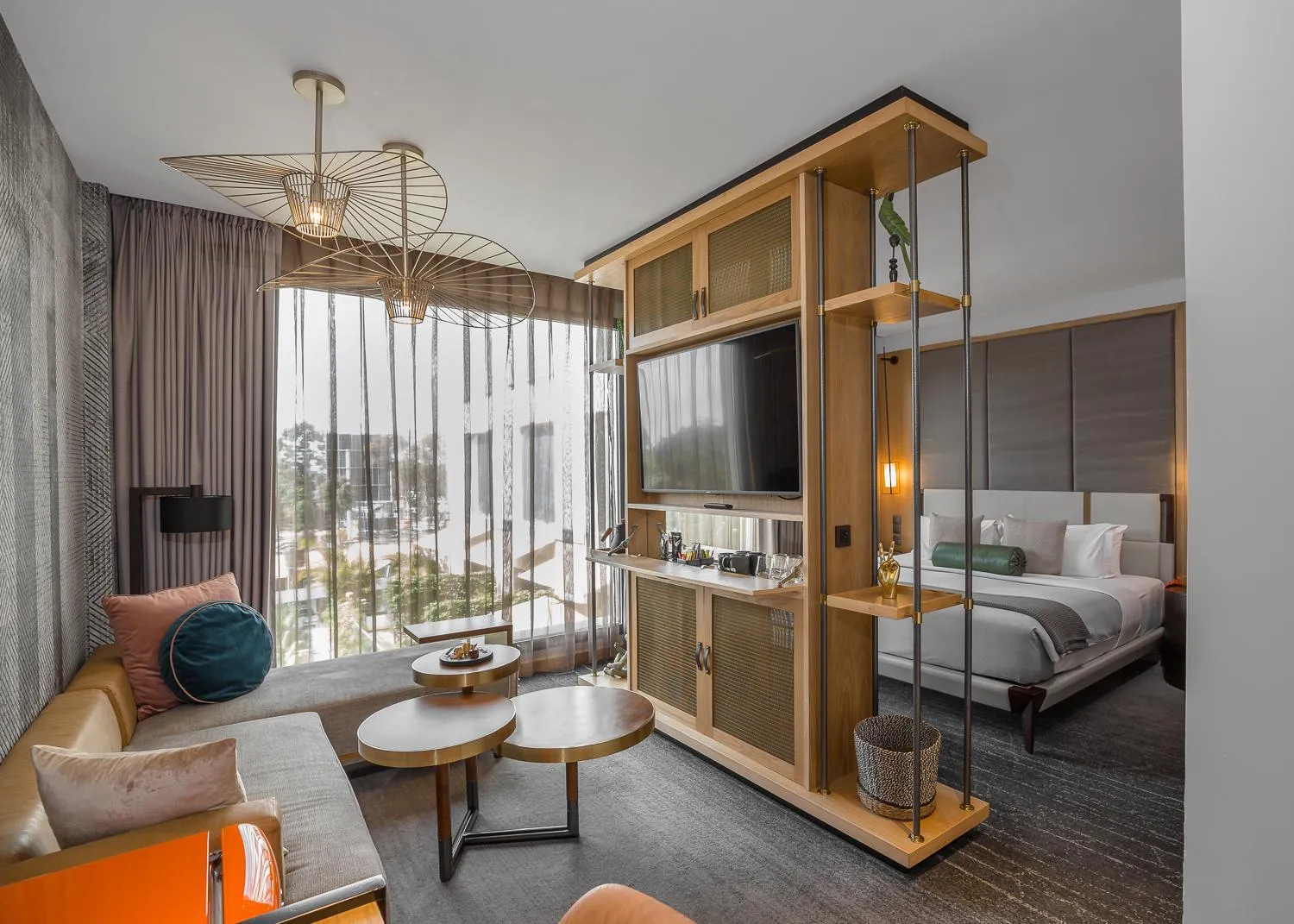 Living room, Bed in The Social House Nairobi, a Preferred Lifestyle Hotel