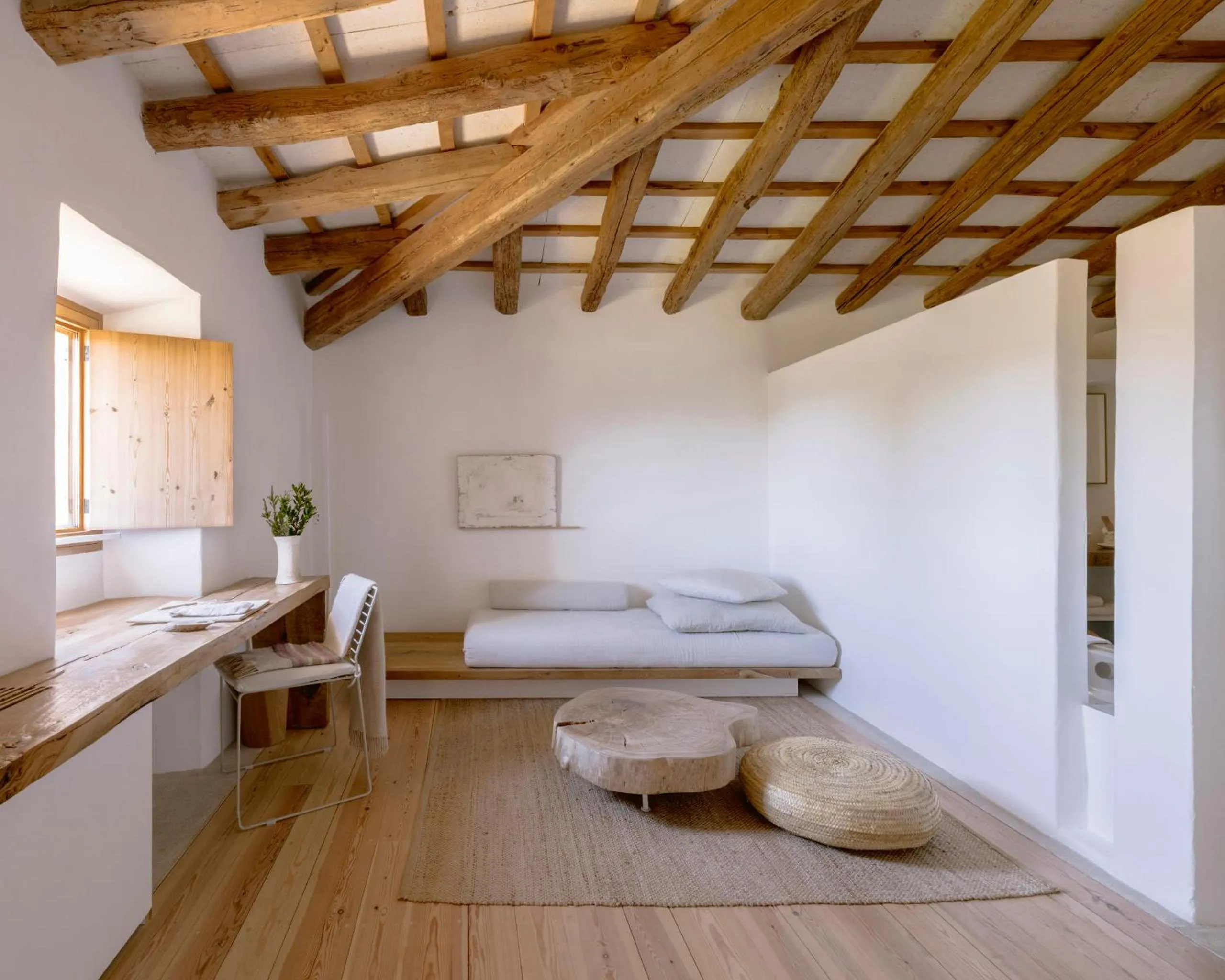Living room, Bed in Es Raco d'Arta, Mallorca, a Member of Design Hotels