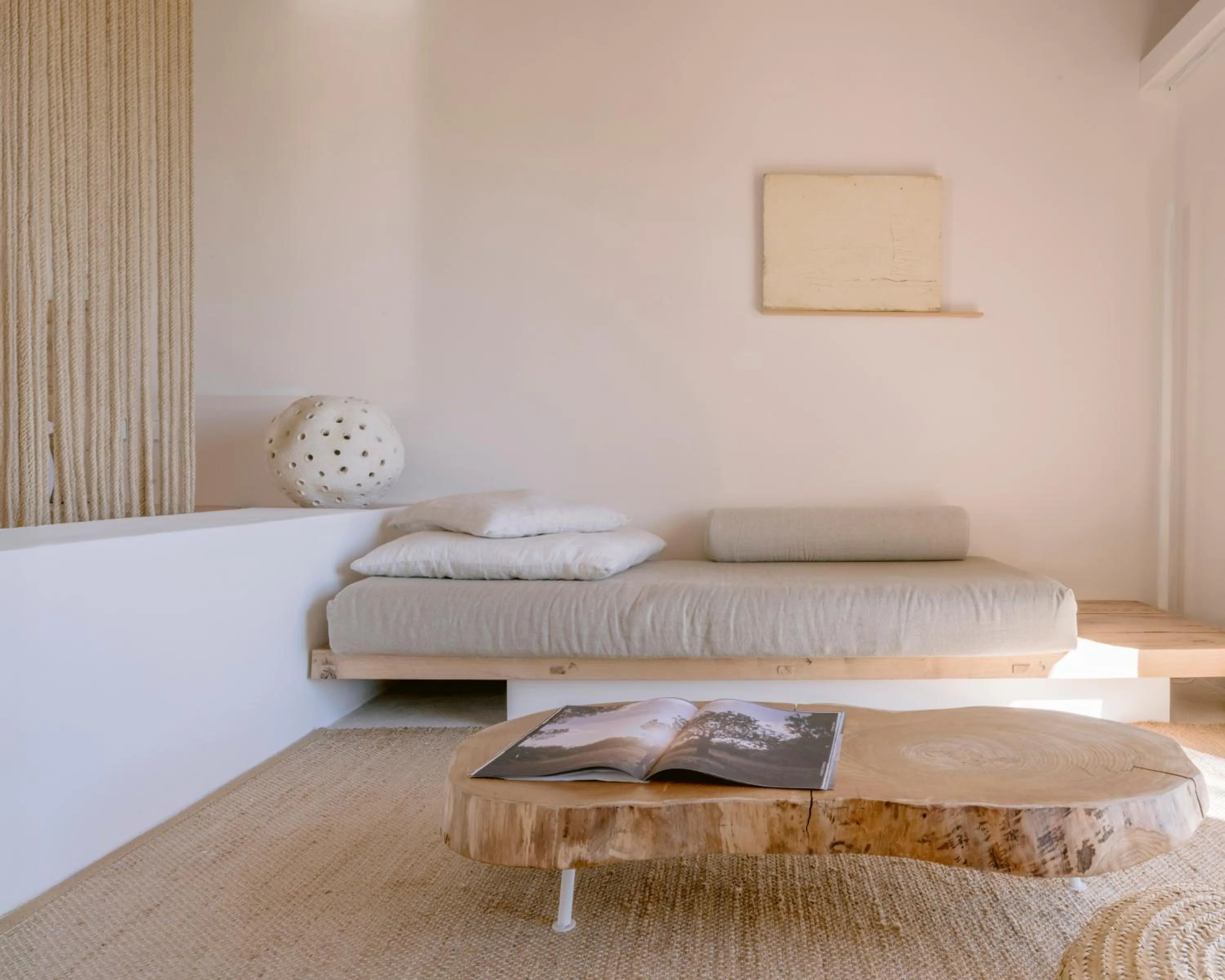 Living room, Bed in Es Raco d'Arta, Mallorca, a Member of Design Hotels