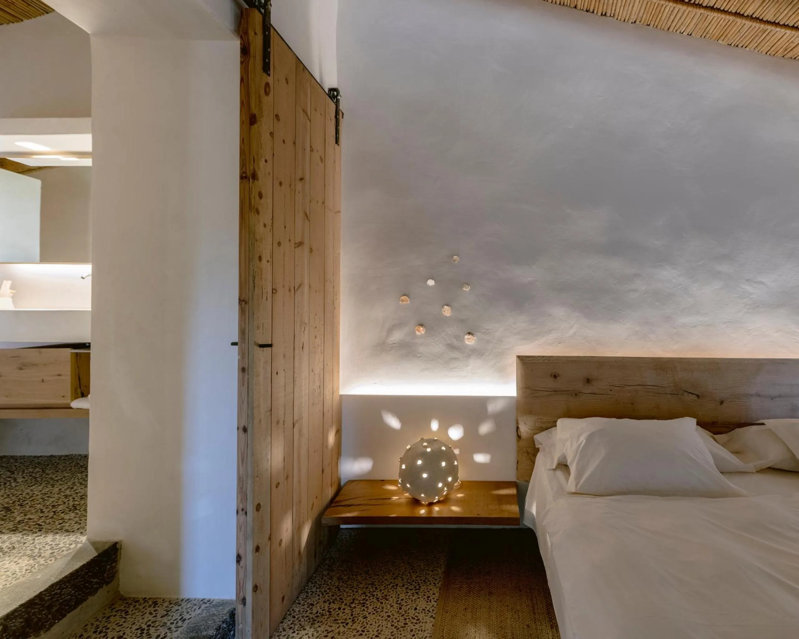 Bathroom, Bed in Es Raco d'Arta, Mallorca, a Member of Design Hotels